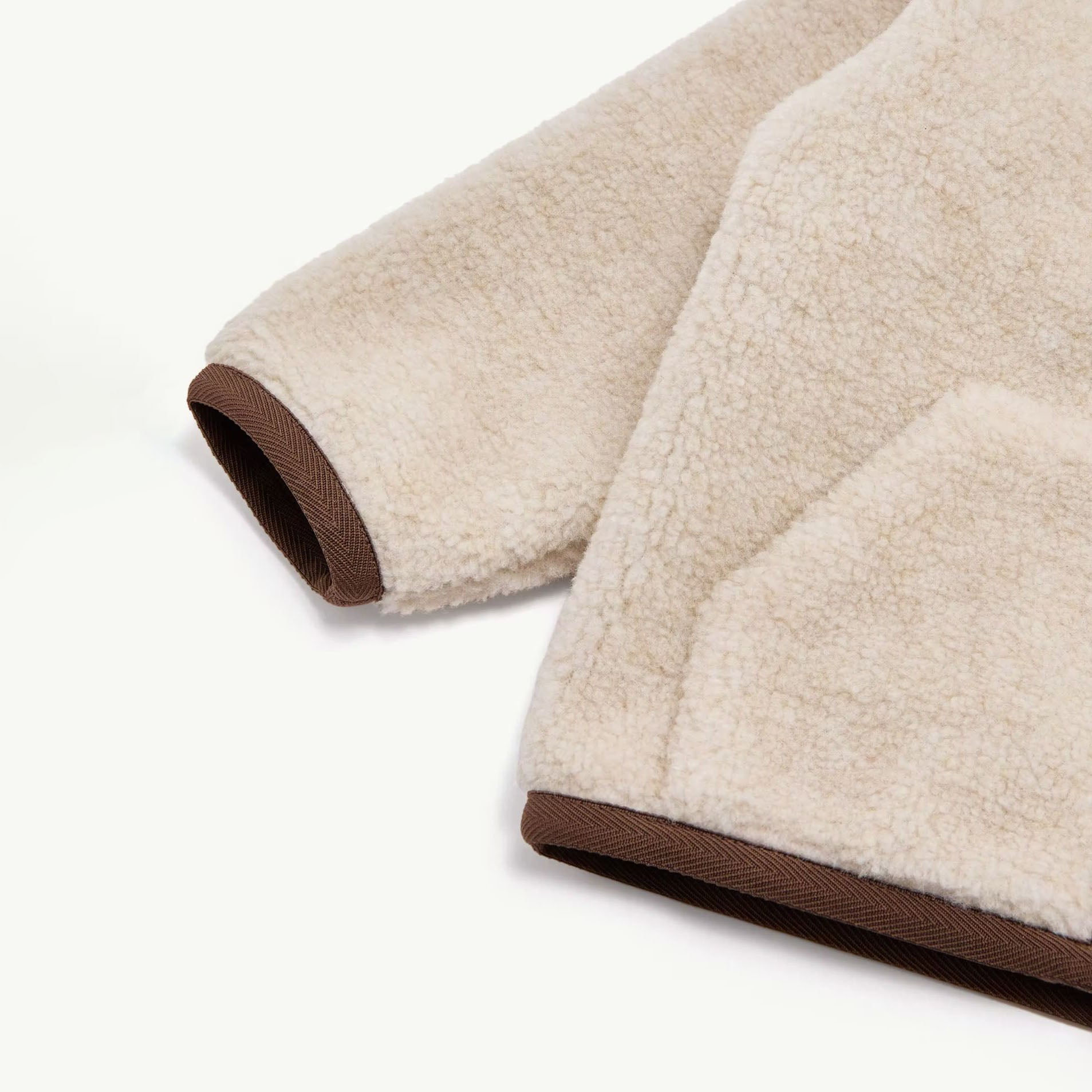 Baby Boys Light Beige Fleece Jacket