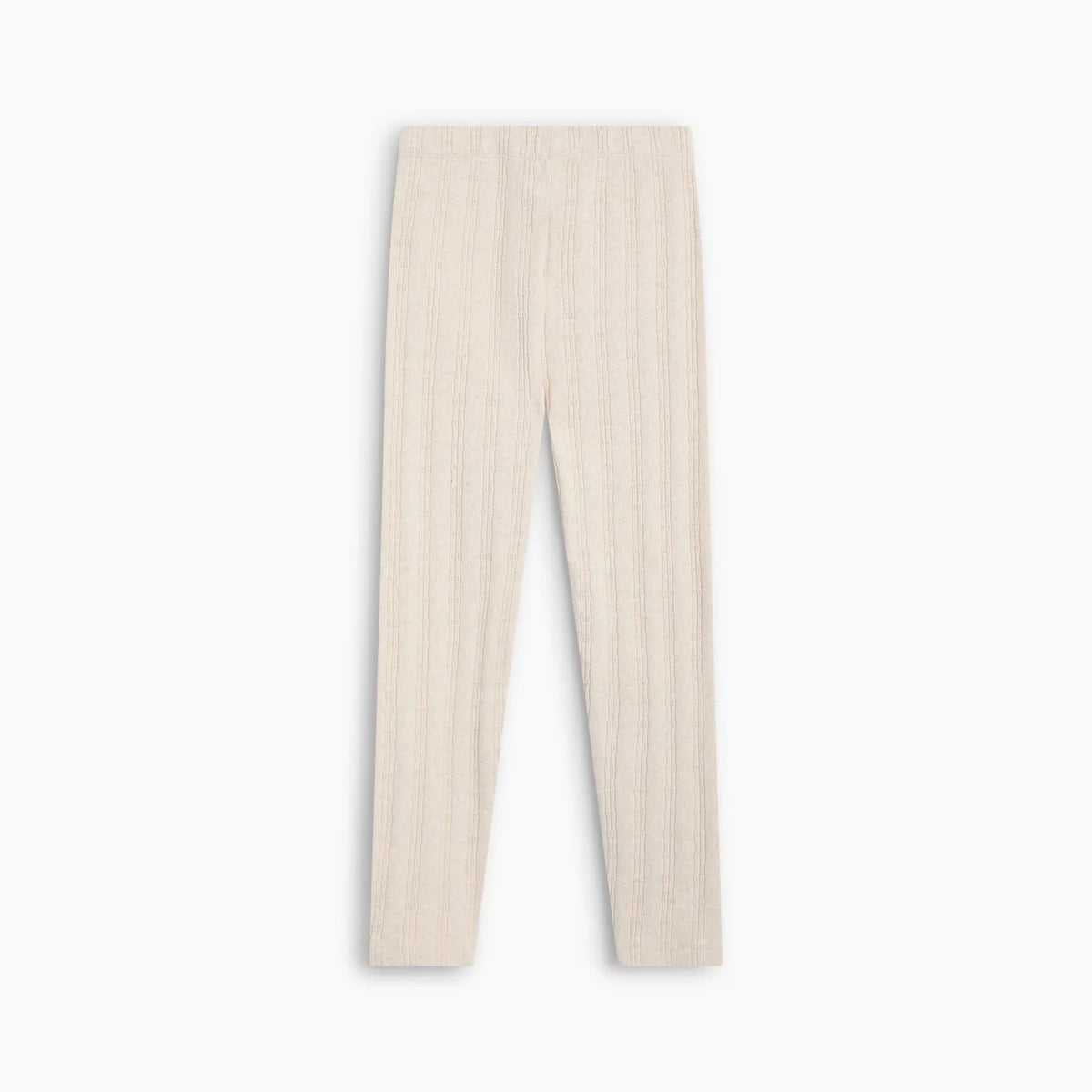 Girls White Cotton Leggings