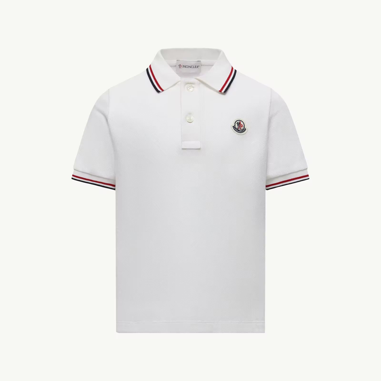 Boys White Cotton Polo Shirt