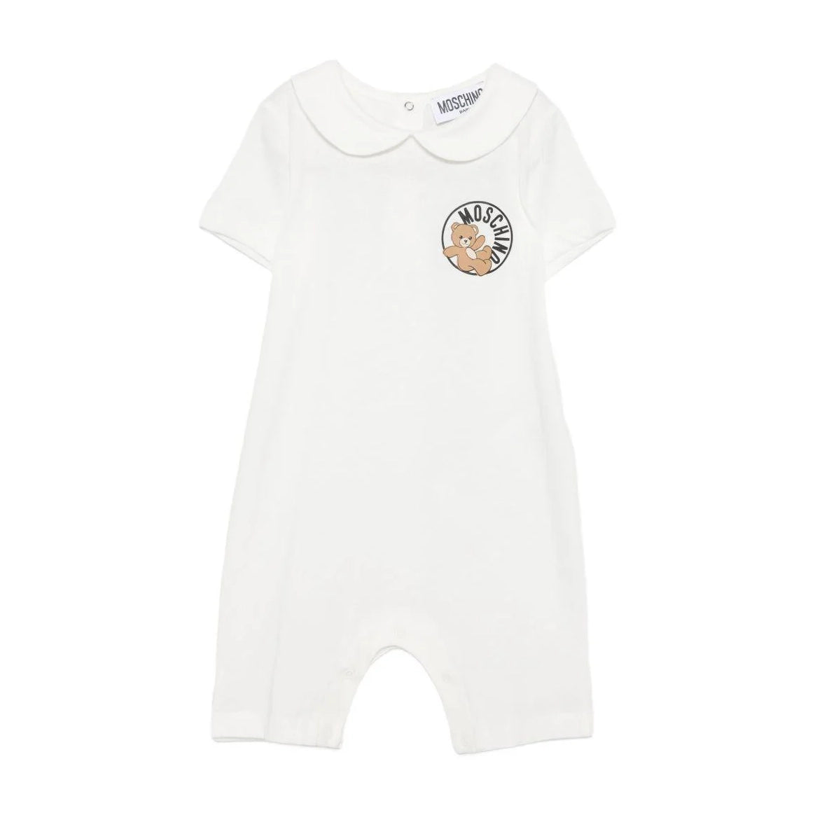 Baby Boys & Girls White Cotton Babysuit