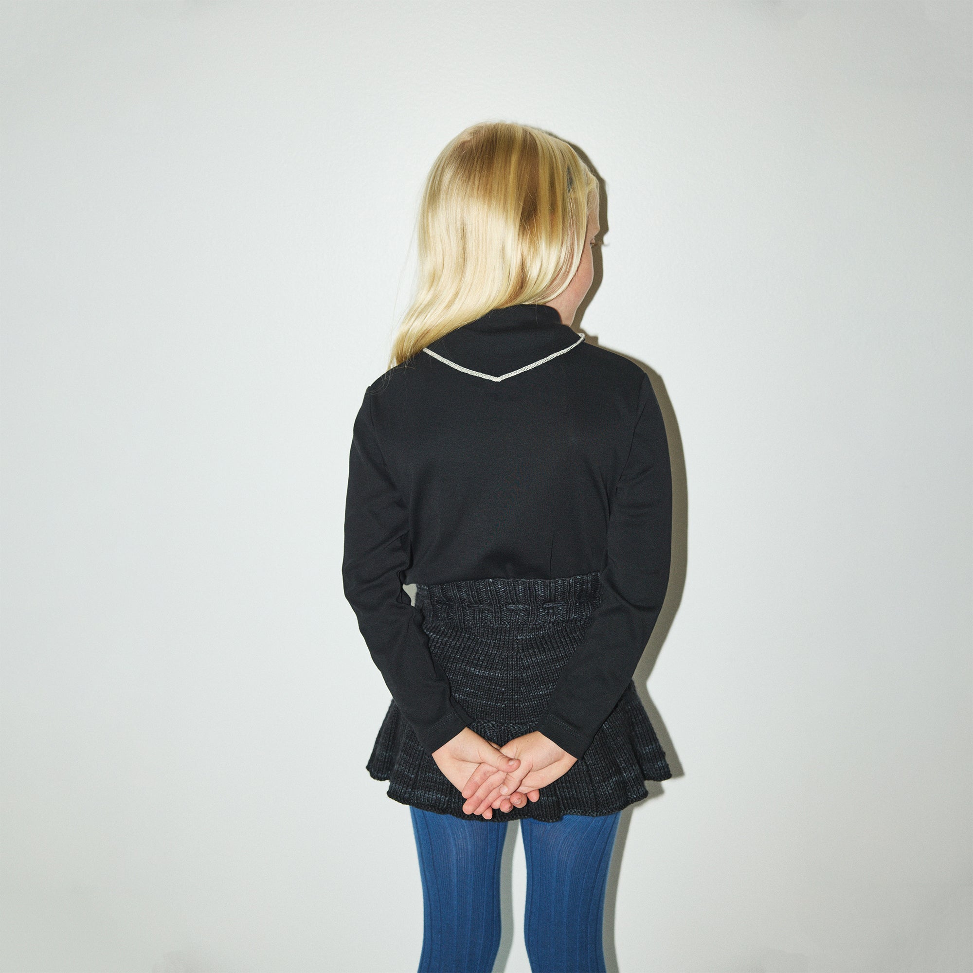 Girls Black Wool Skirt