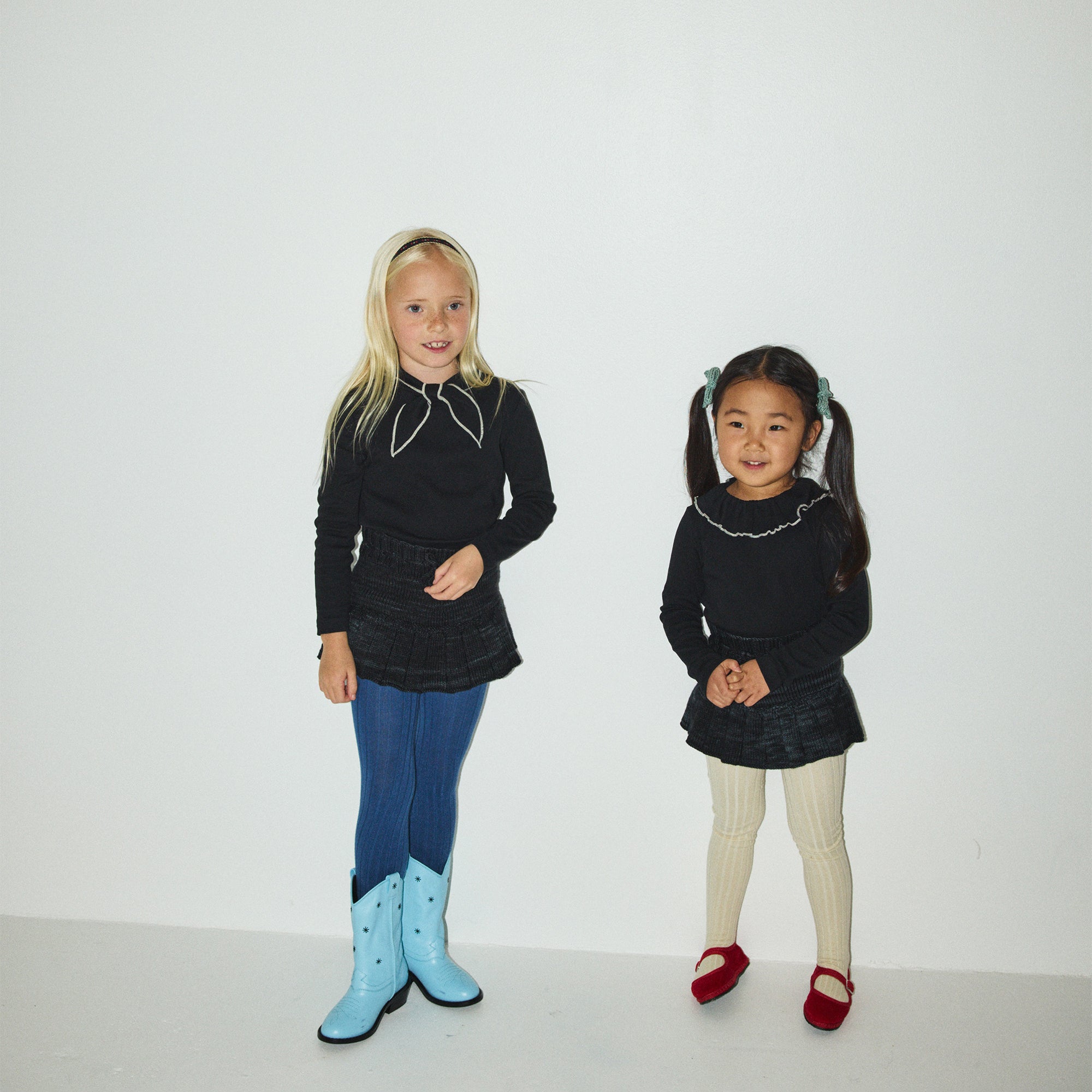 Girls Black Wool Skirt
