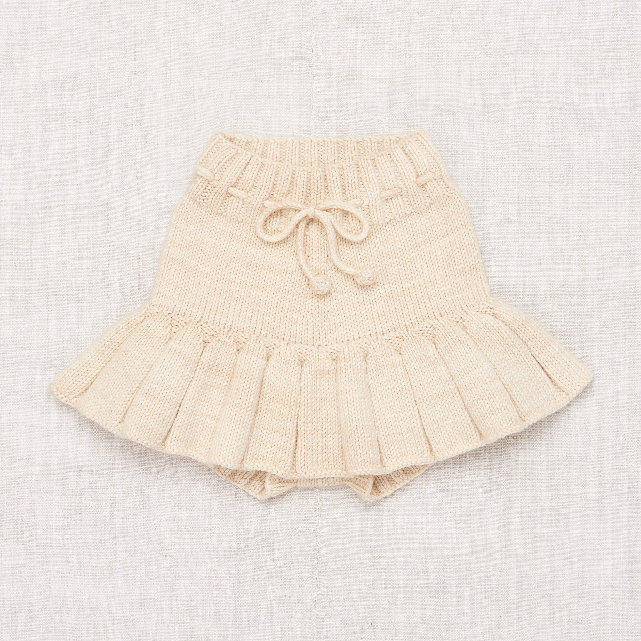 Girls White Wool Skirt