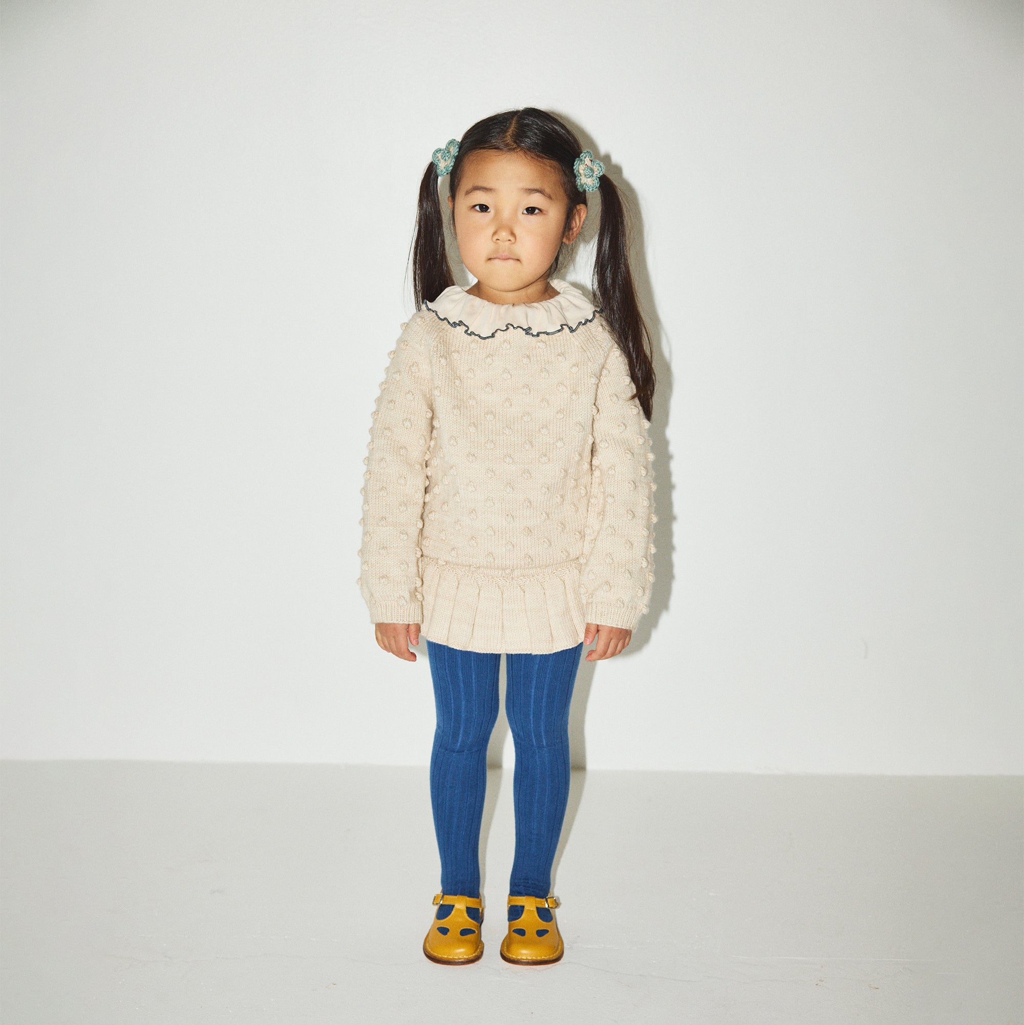Girls White Wool Skirt