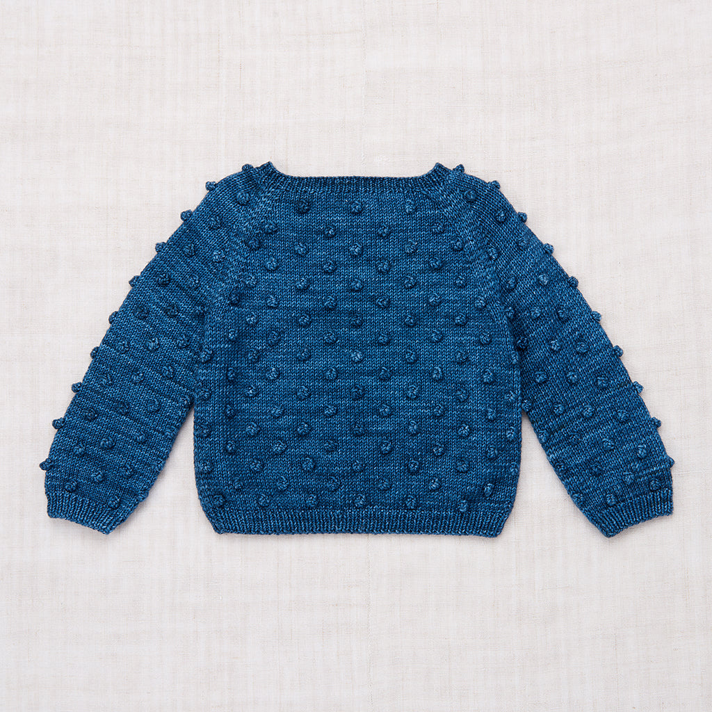 Boys & Girls Blue Popcorn Wool Sweater
