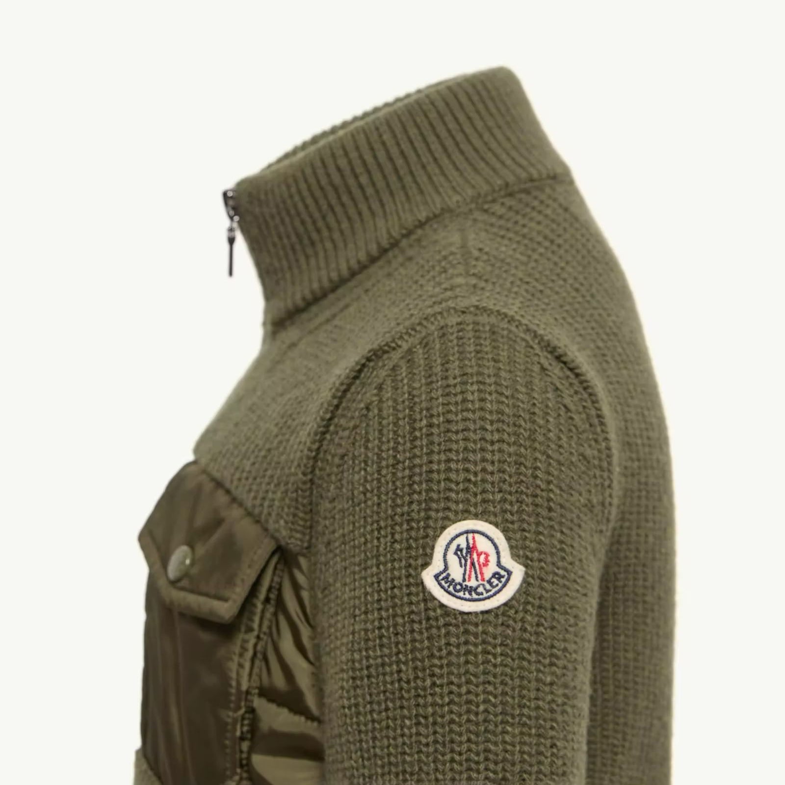 Gilet zippé matelassé en duvet vert pour garçons