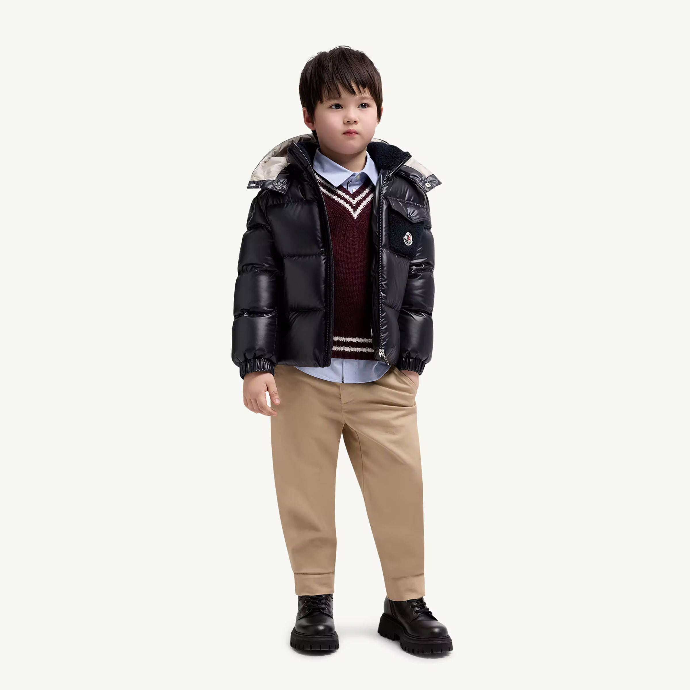 Boys Navy "YULE" Padded Down Jacket