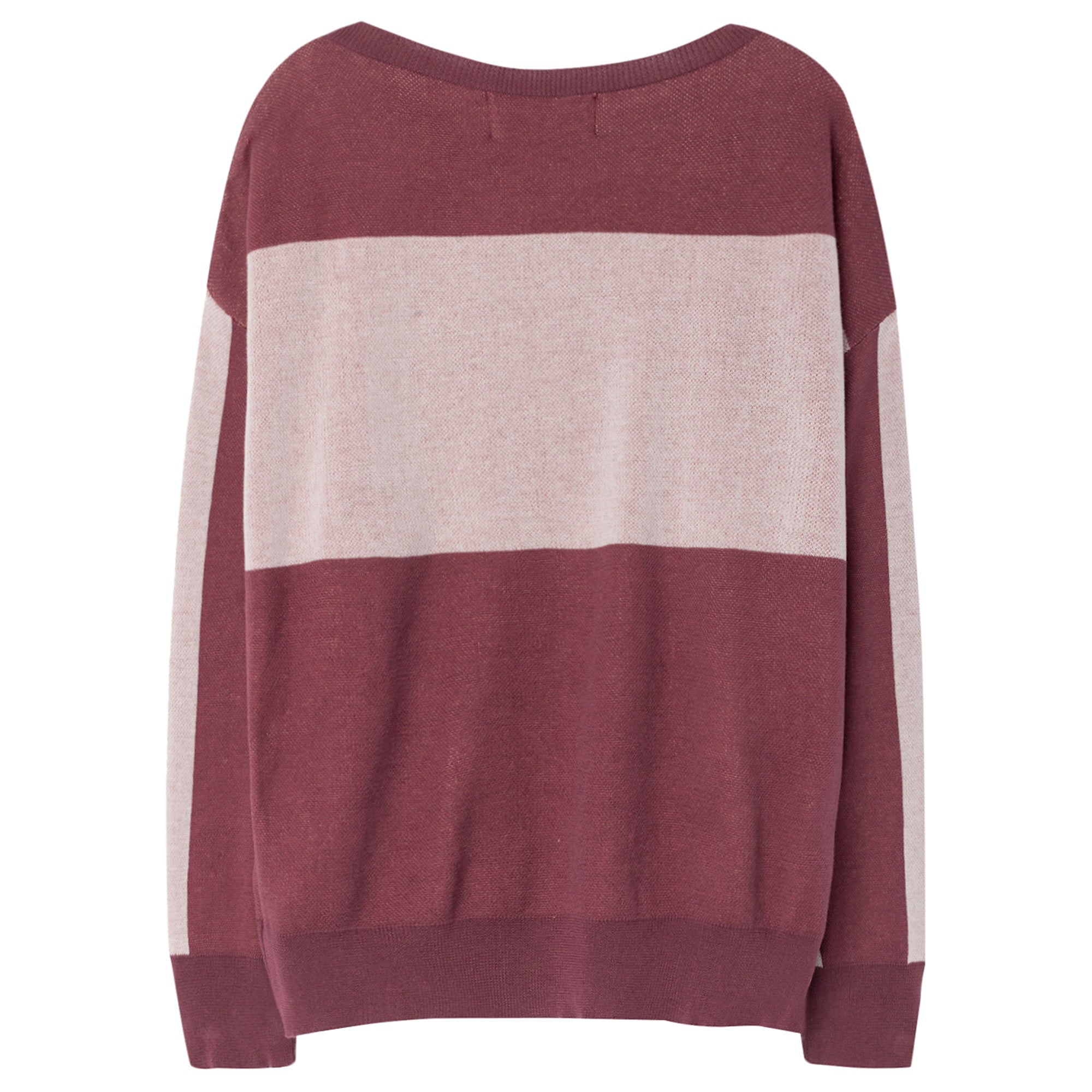 Girls Maroon Logo Cotton Knitted Sweater