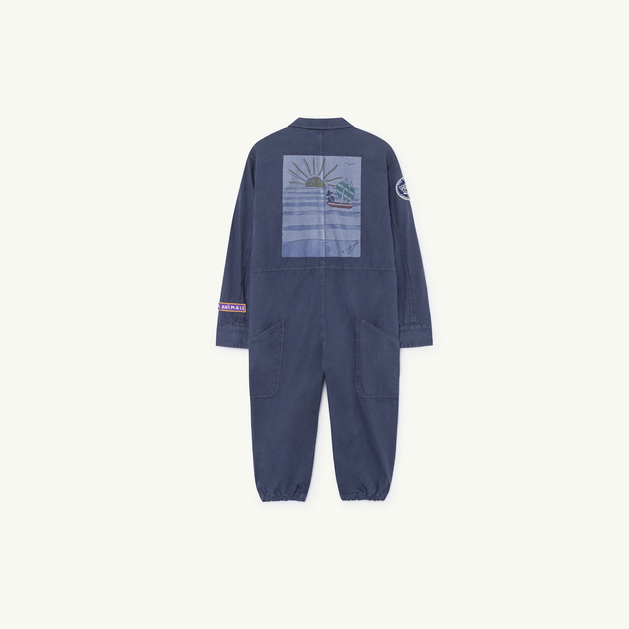 Boys & Girls Blue Cotton Jumpsuit