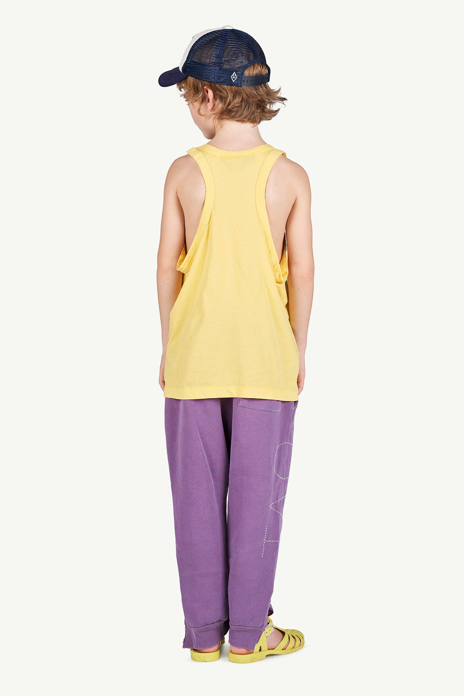 Boys & Girls Yellow Logo Cotton Tank Top