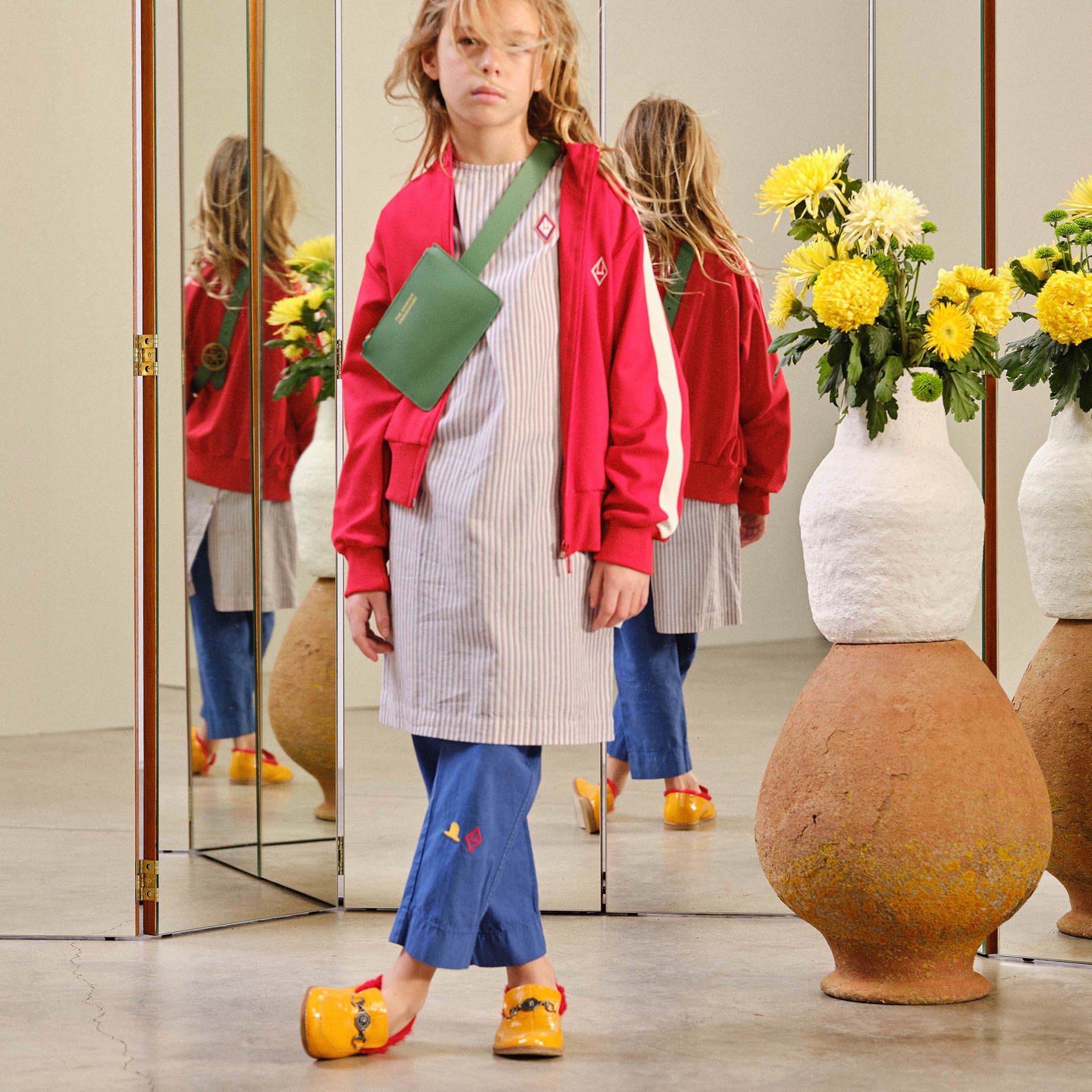 Boys & Girls Blue Hat Cotton Trousers