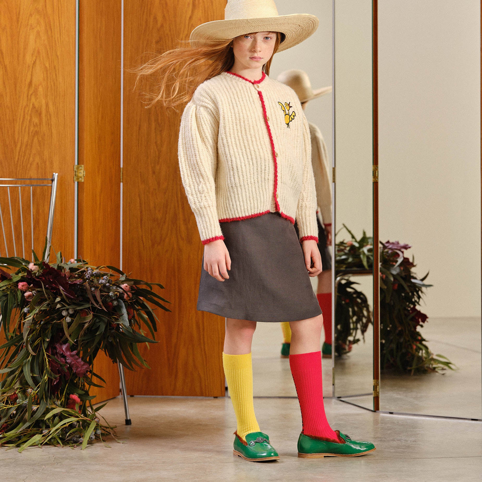 Boys & Girls White Bird Cardigan