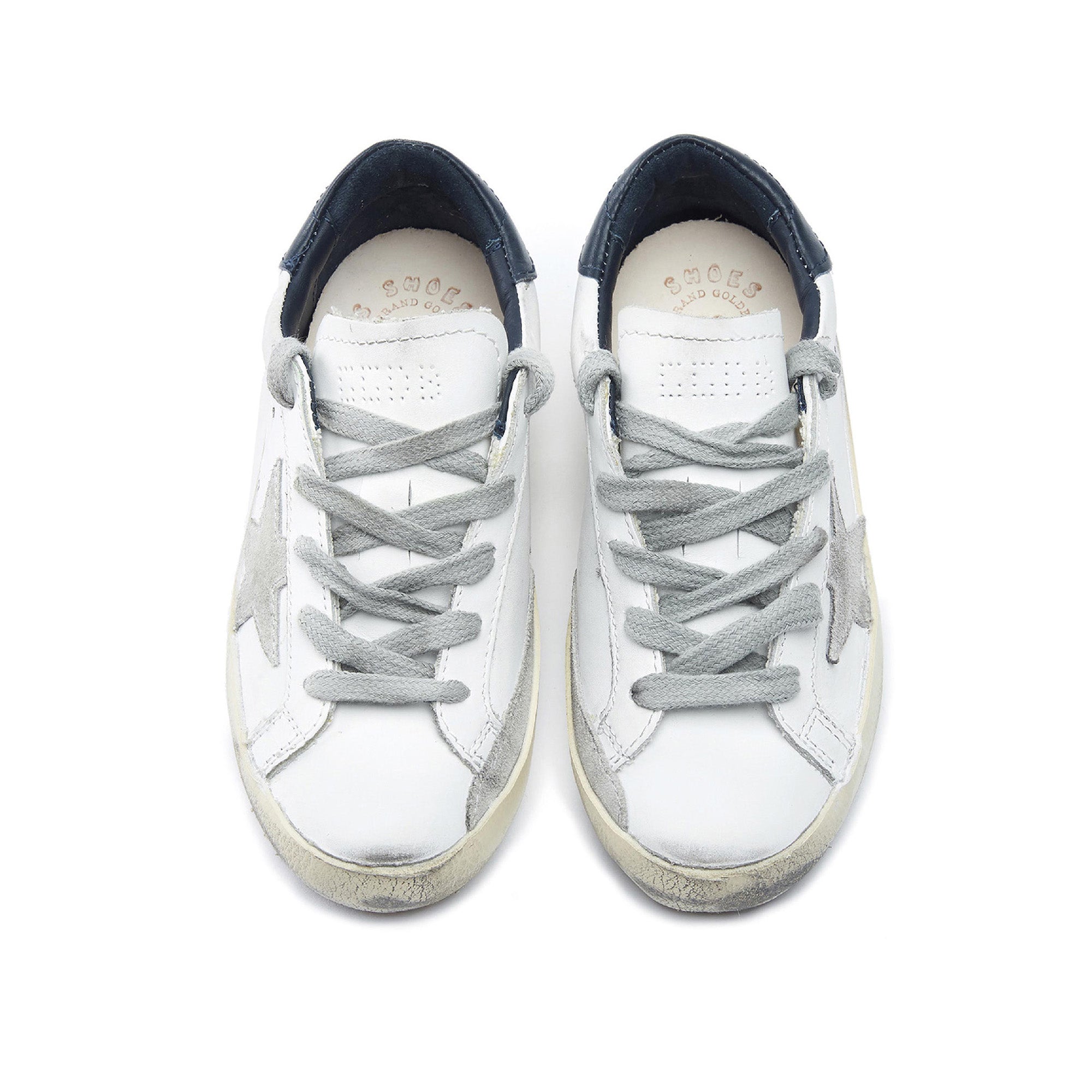 Baby Boys & Girls White Star Leather Shoes