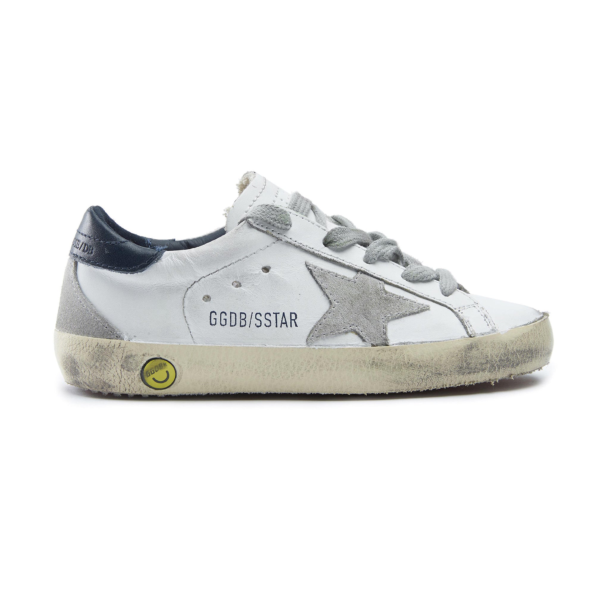 Boys & Girls White Star Leather Shoes