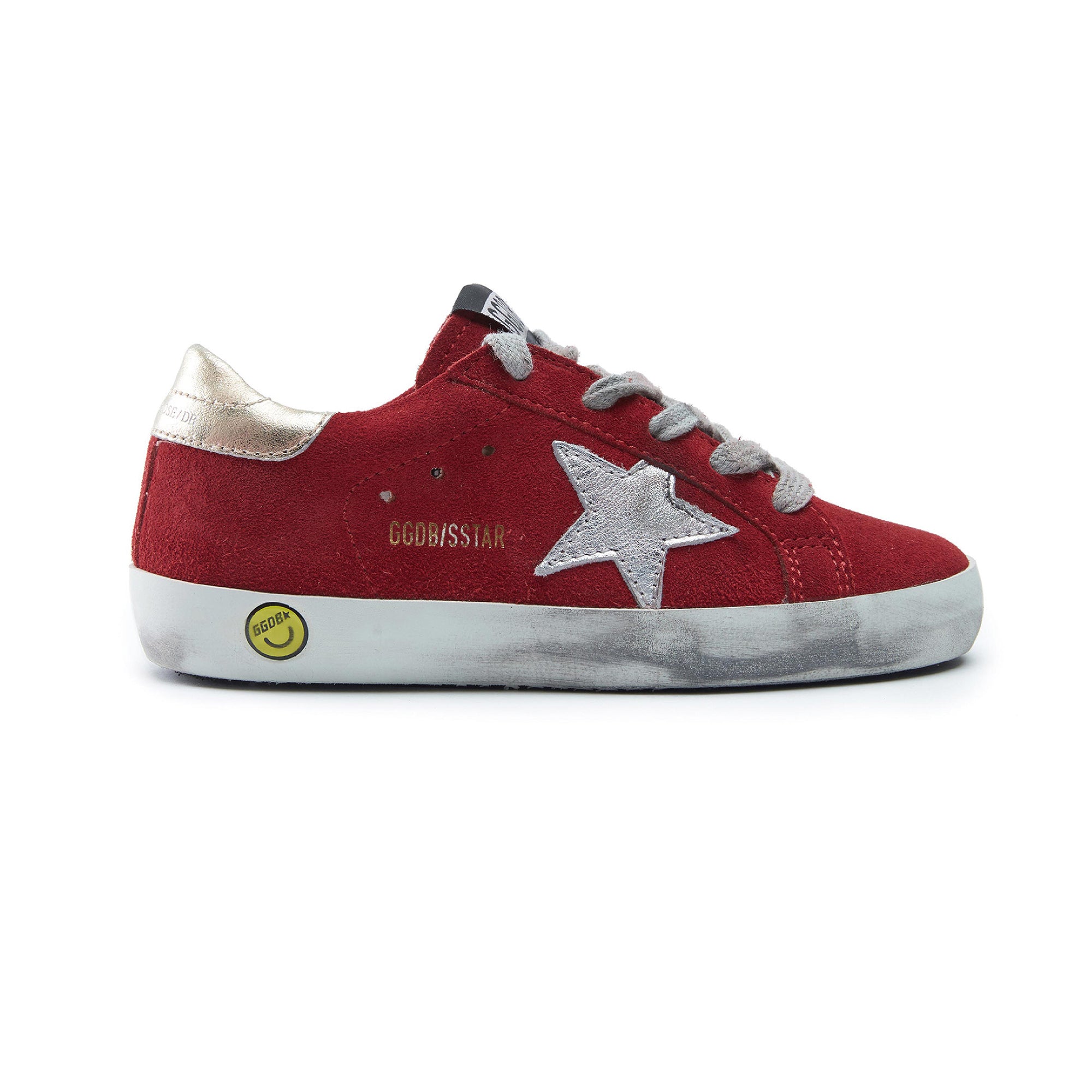 Baby Boys & Girls Red & Silver Star Leather Shoes