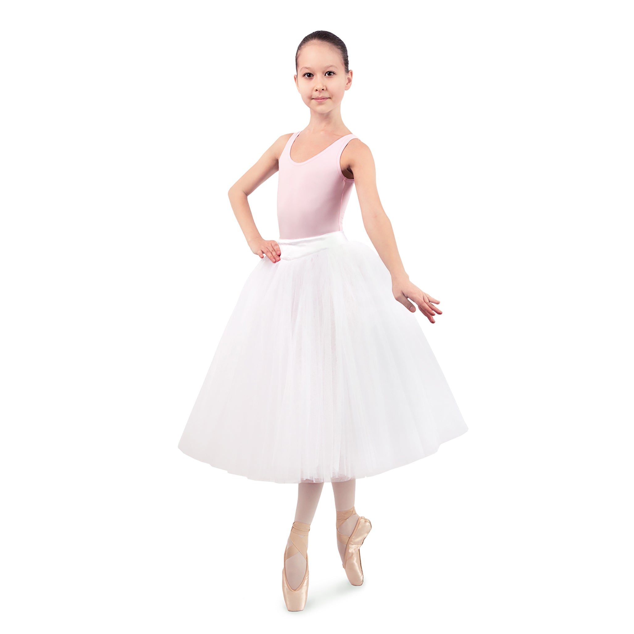 Girls White Ballet Skirt