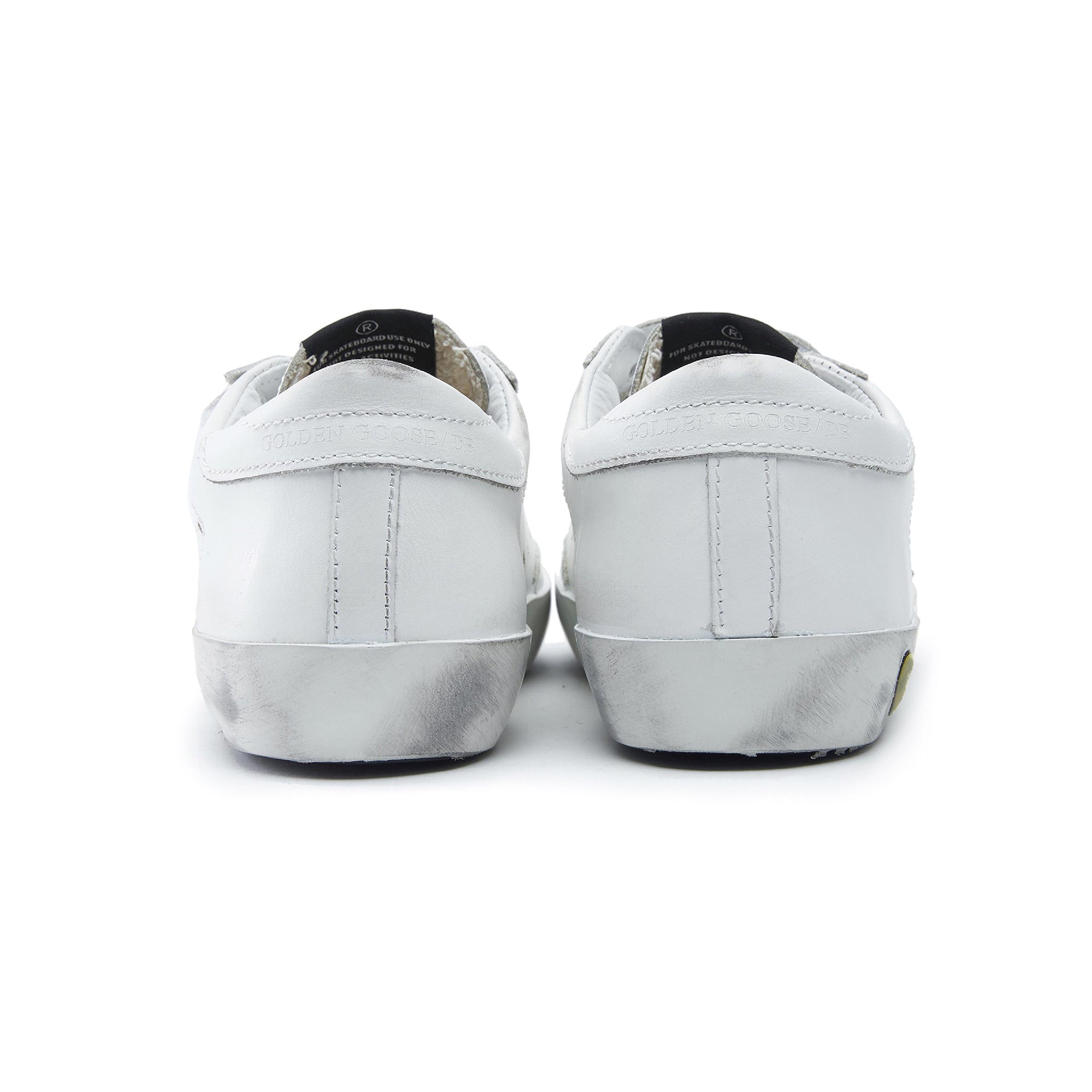 Baby Boys & Girls White Star Leather Shoes