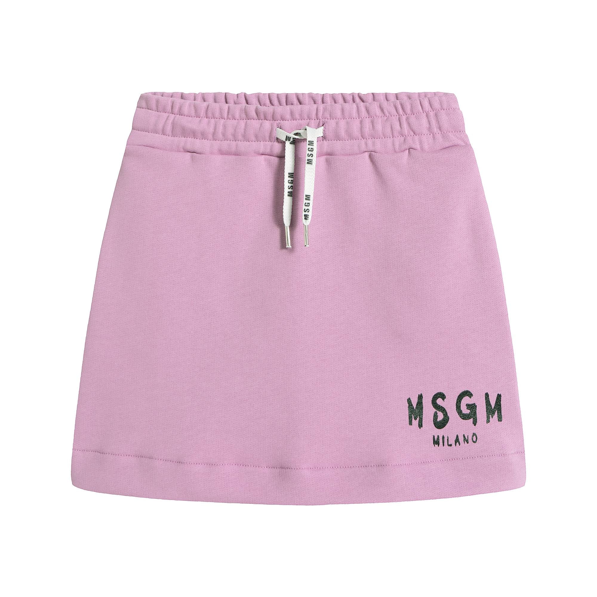 Jupe en molleton de coton lilas pour filles