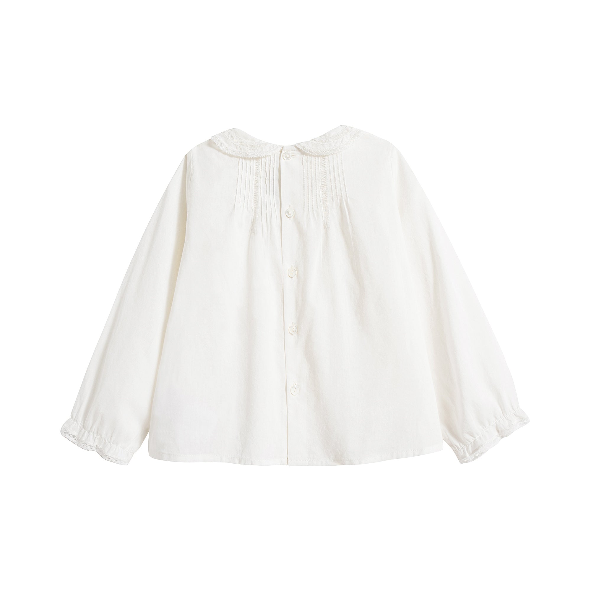 Chemise blanche en coton pour bébés filles