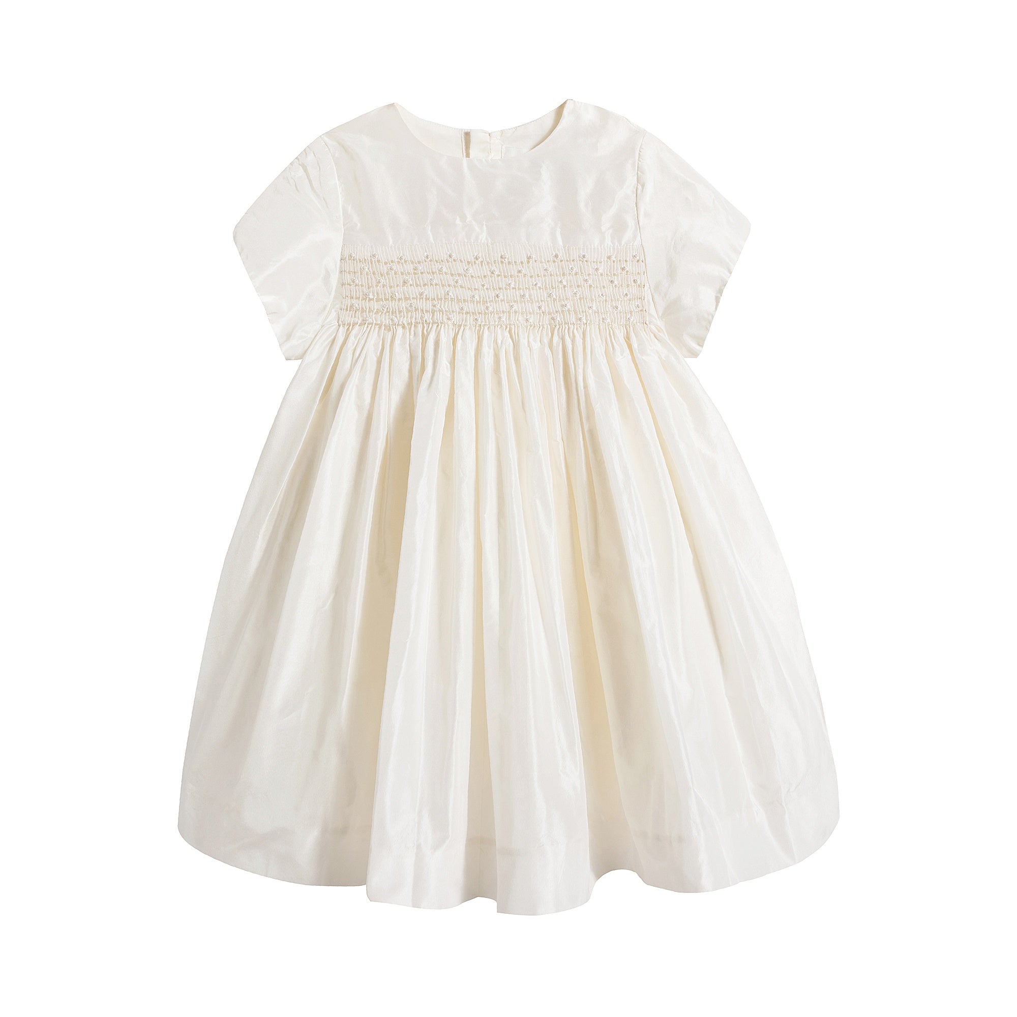 Robe en soie blanche pour bébés filles