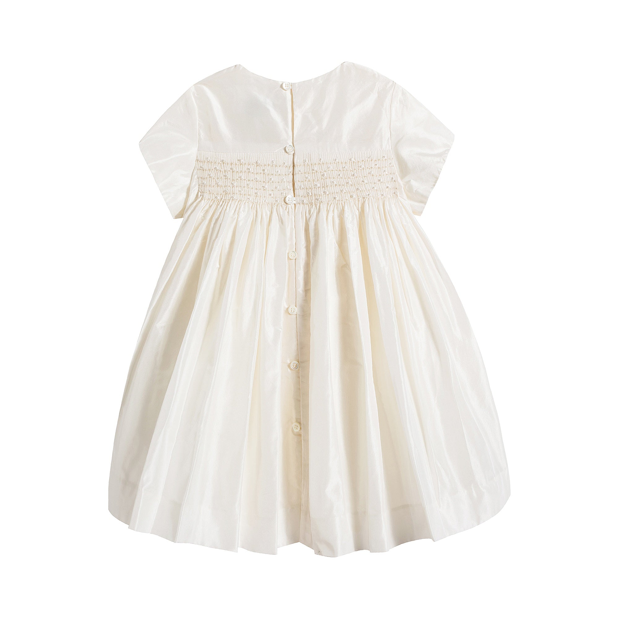 Robe en soie blanche pour bébés filles