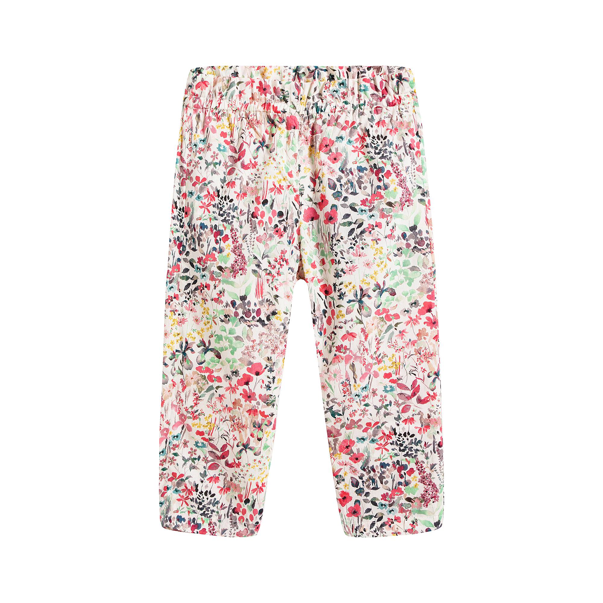Pantalon en coton multicolore pour bébés filles