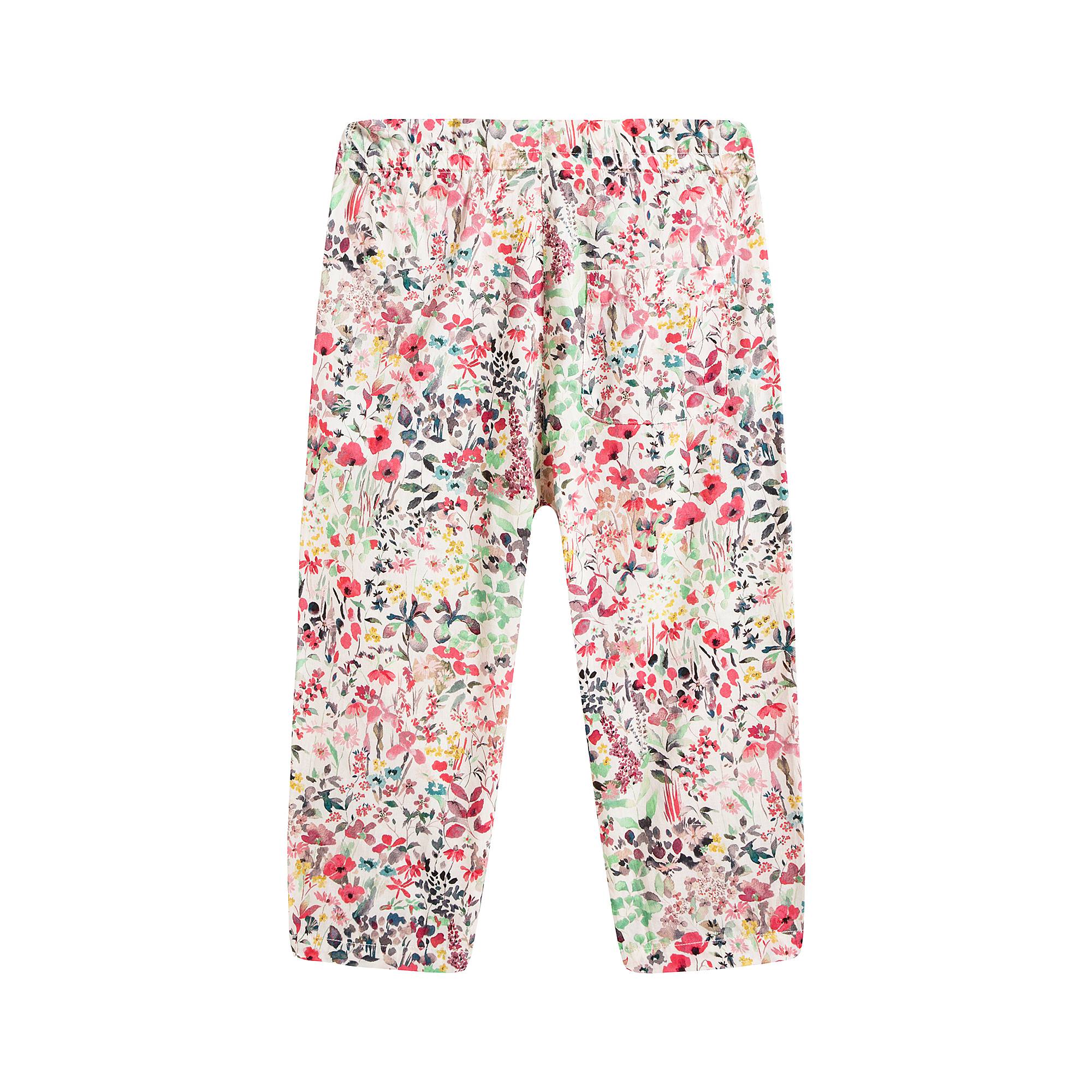 Pantalon en coton multicolore pour bébés filles