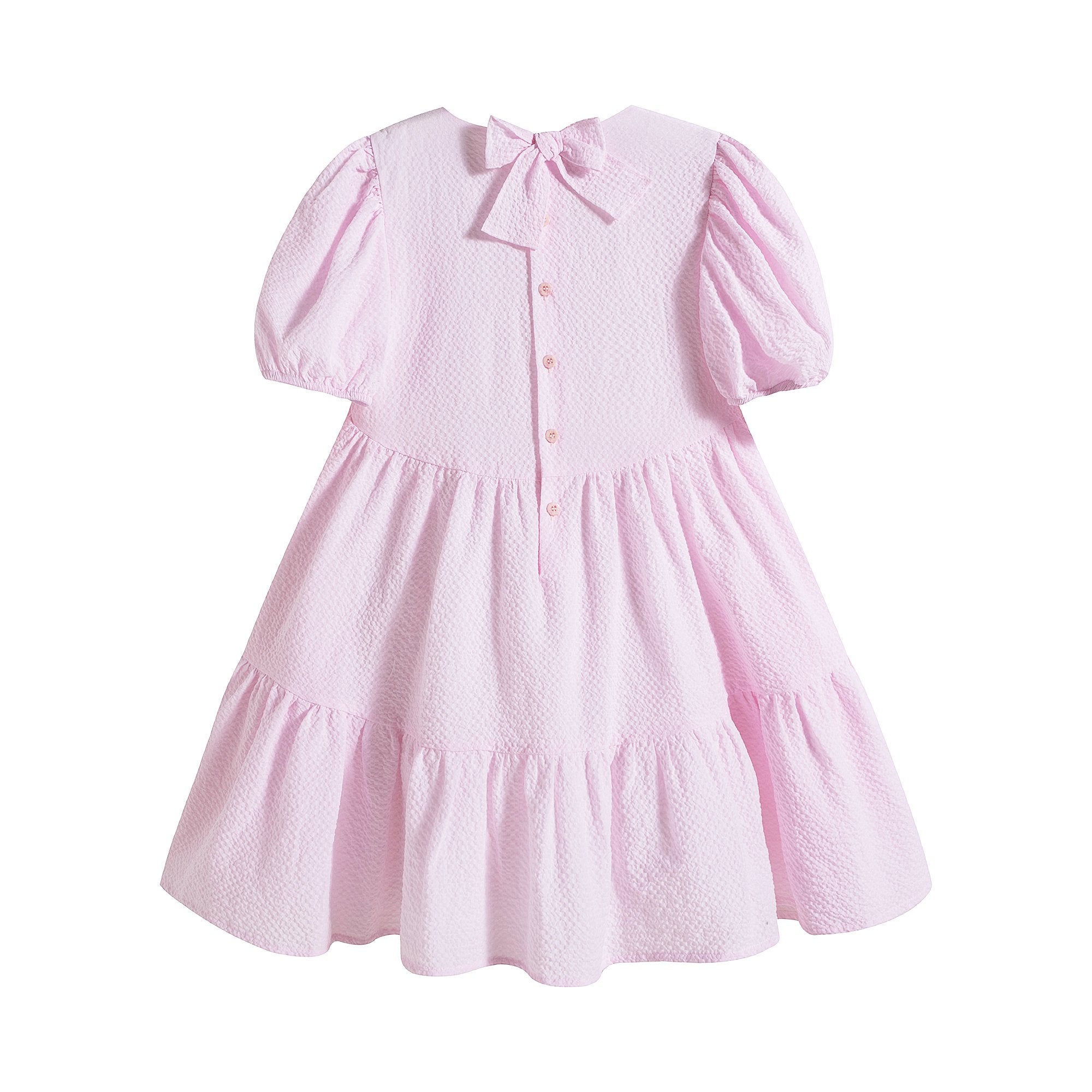 Robe rose en coton pour filles