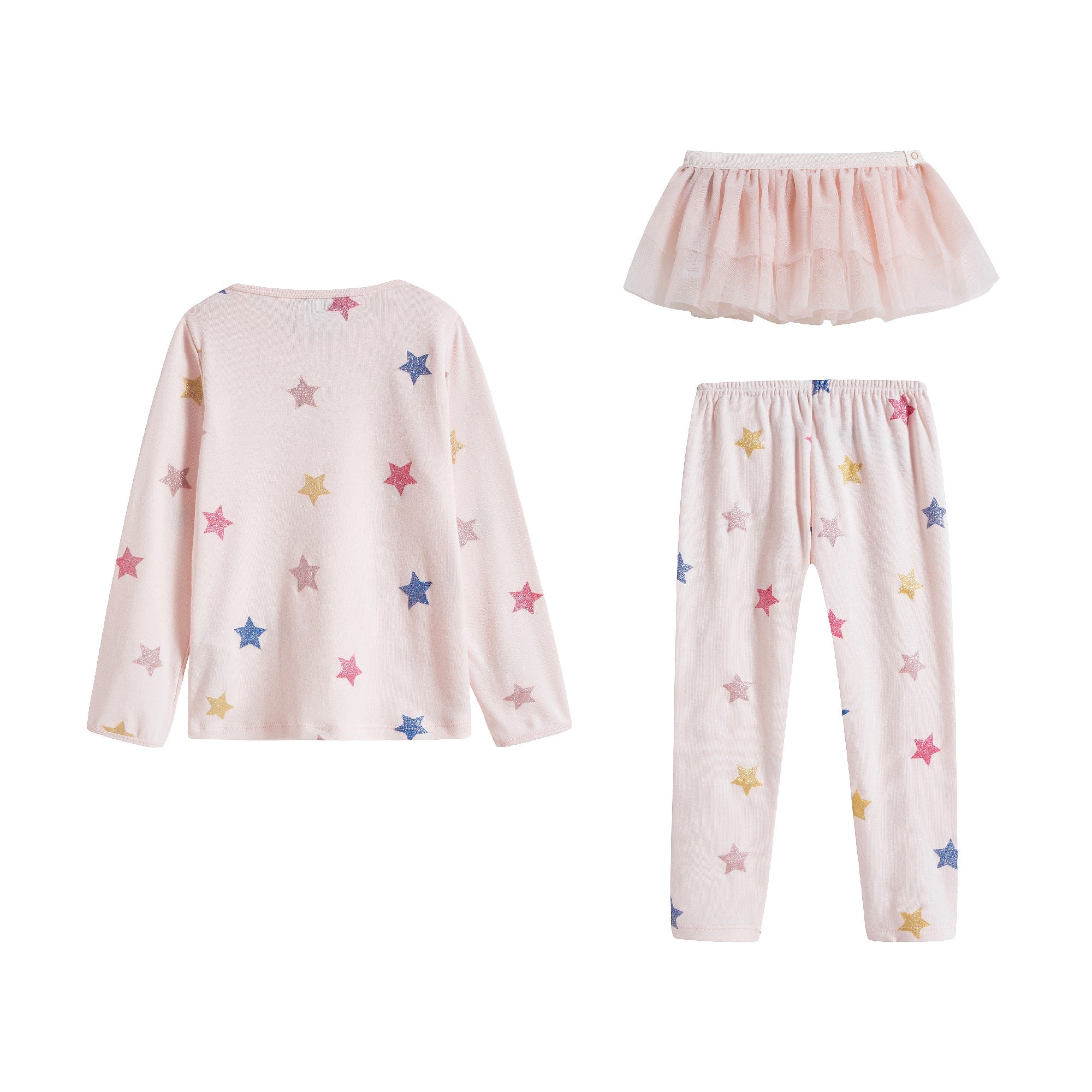 Ensemble de pyjama pour filles rose et étoiles