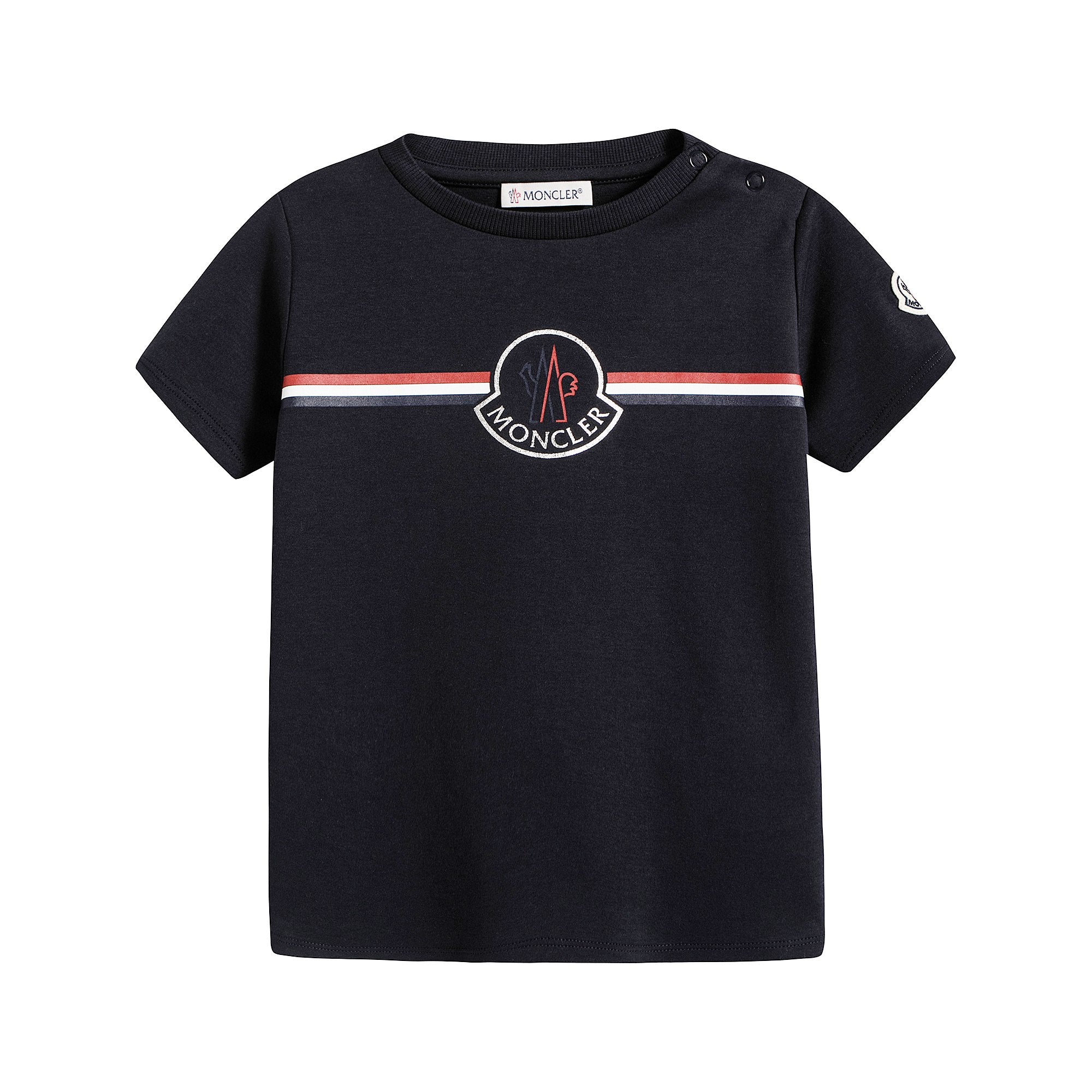Baby Boys & Girls Navy Cotton T-Shirt