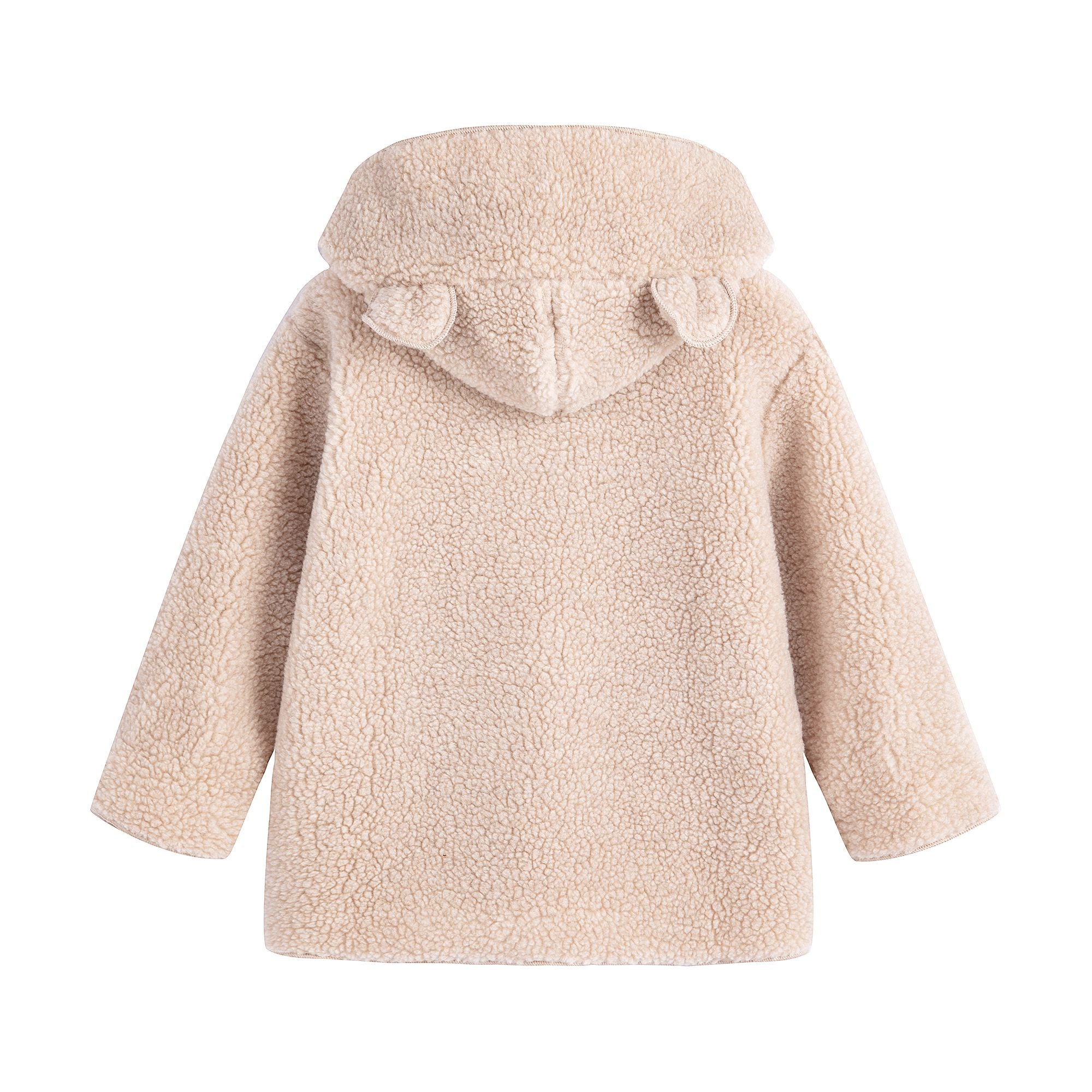 Baby Girls Beige Fleece Coat