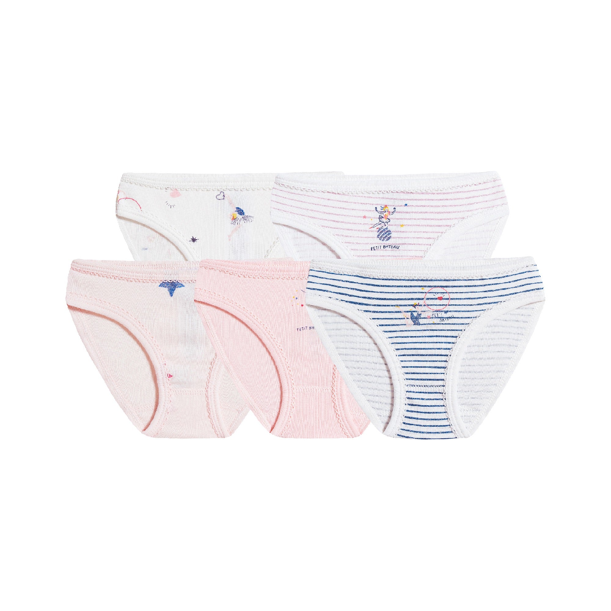 Culottes multicolores pour filles (5 pièces)