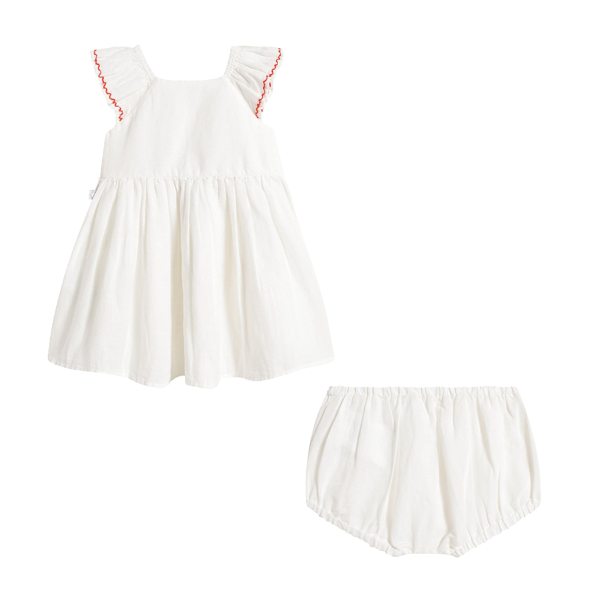Ensemble robe blanche pour bébés filles