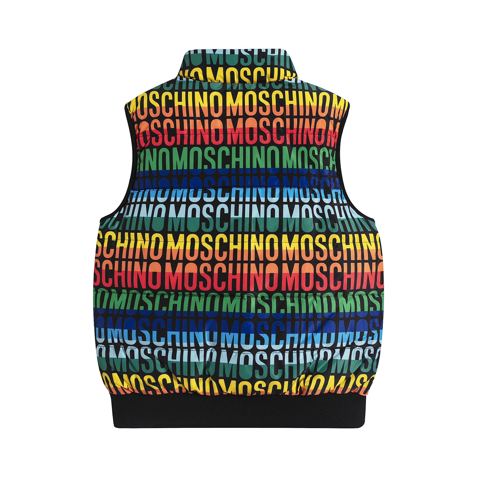 Boys Black Logo Reversible Gilet