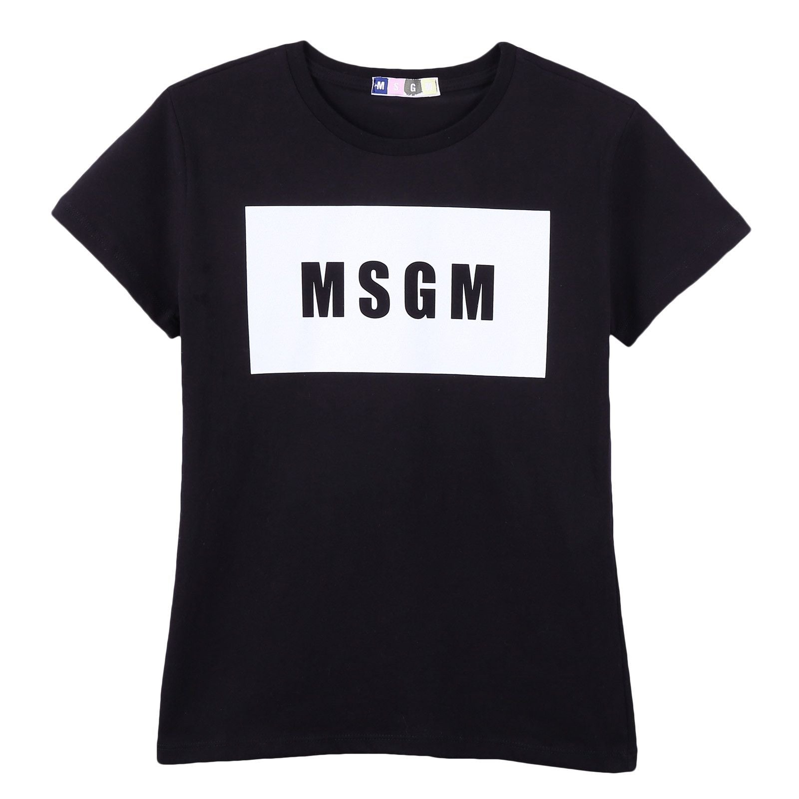 Boys Black Cotton Jersey T-Shirt With Black Brand Logo - CÉMAROSE | Children's Fashion Store - 1