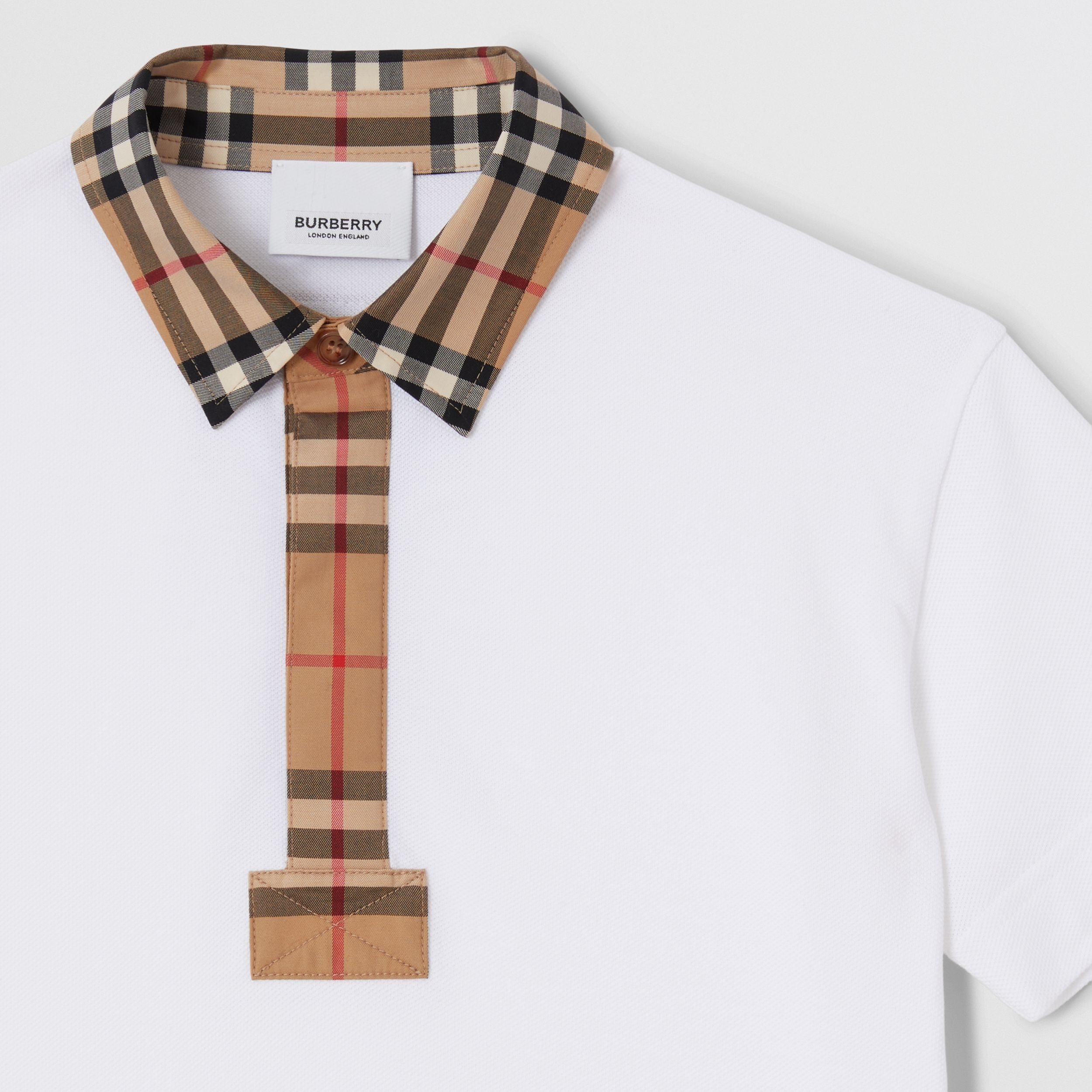 Boys White Logo Polo Shirt