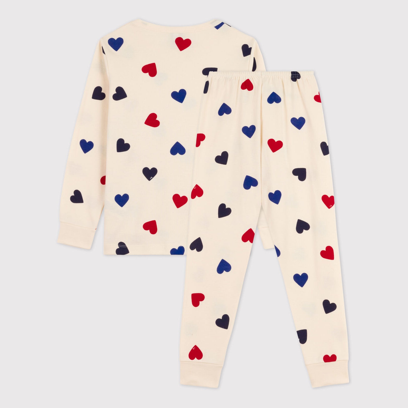Girls Ivory Heart Cotton Nightwear Set