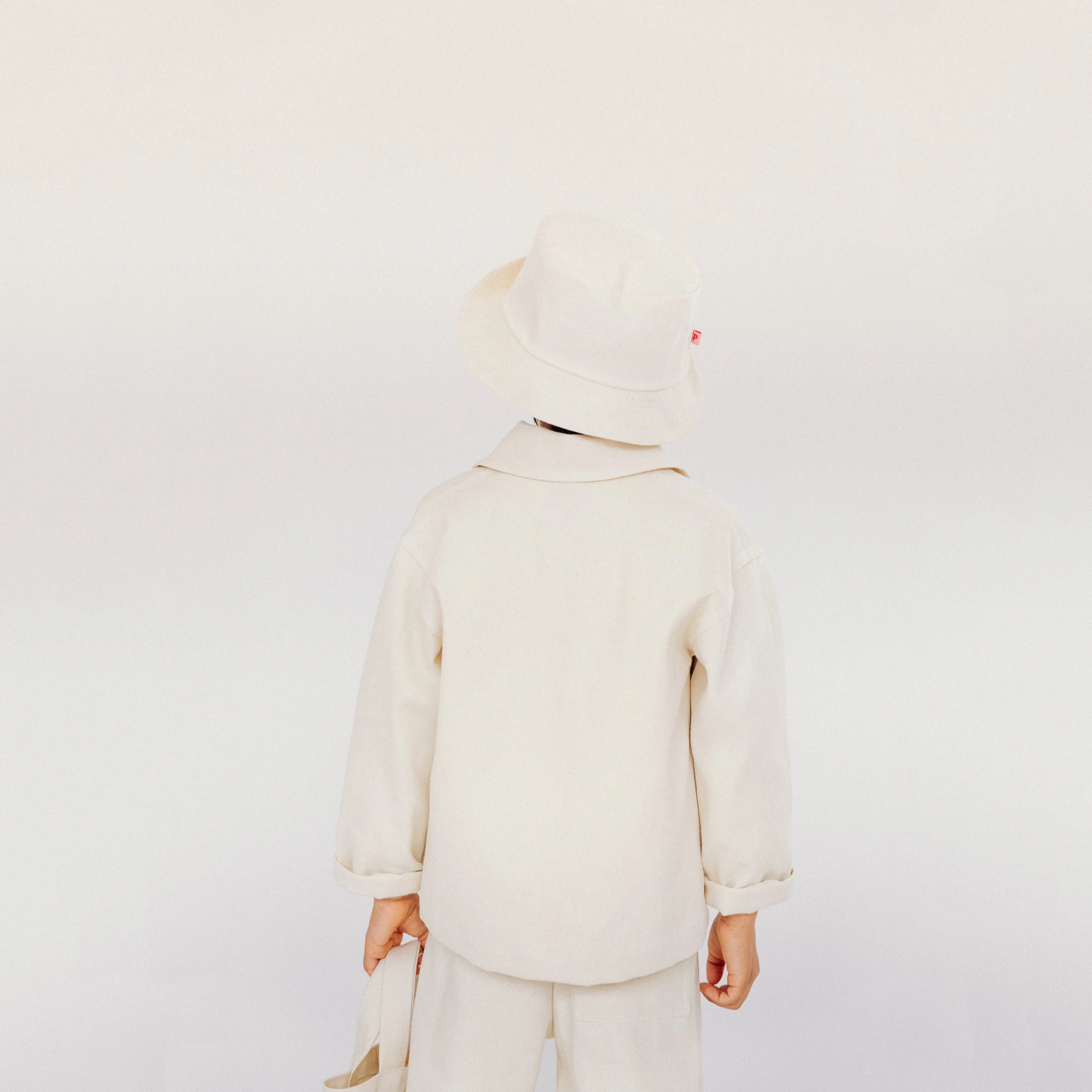 Boys & Girls White Denim Jacket