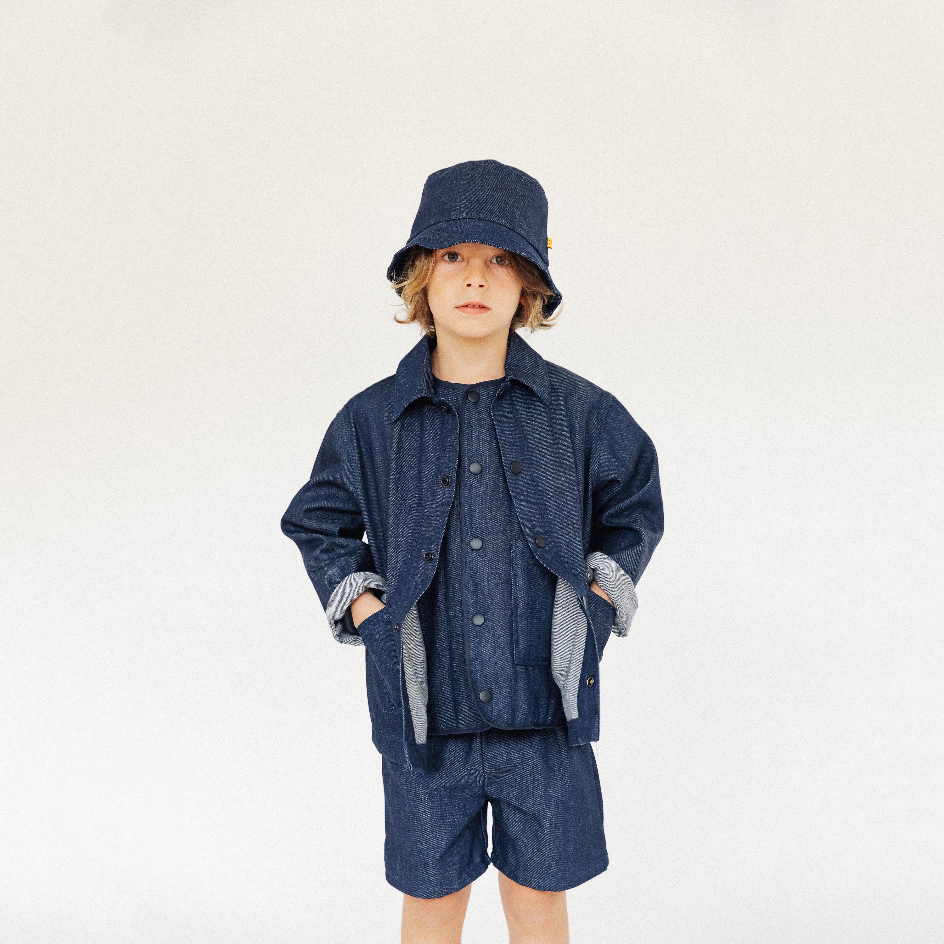 Boys & Girls Navy Denim Jacket