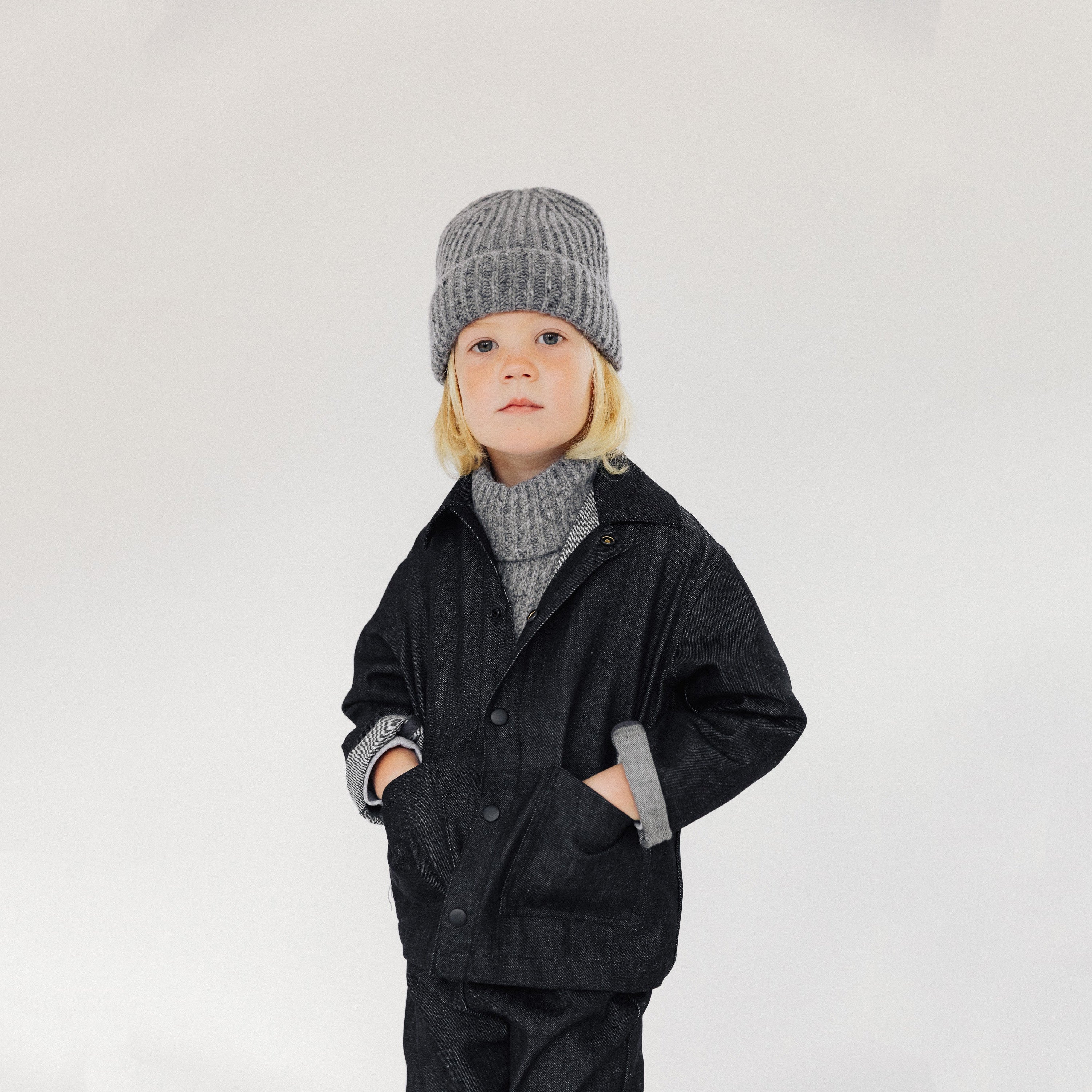 Boys & Girls Charcoal Denim Jacket