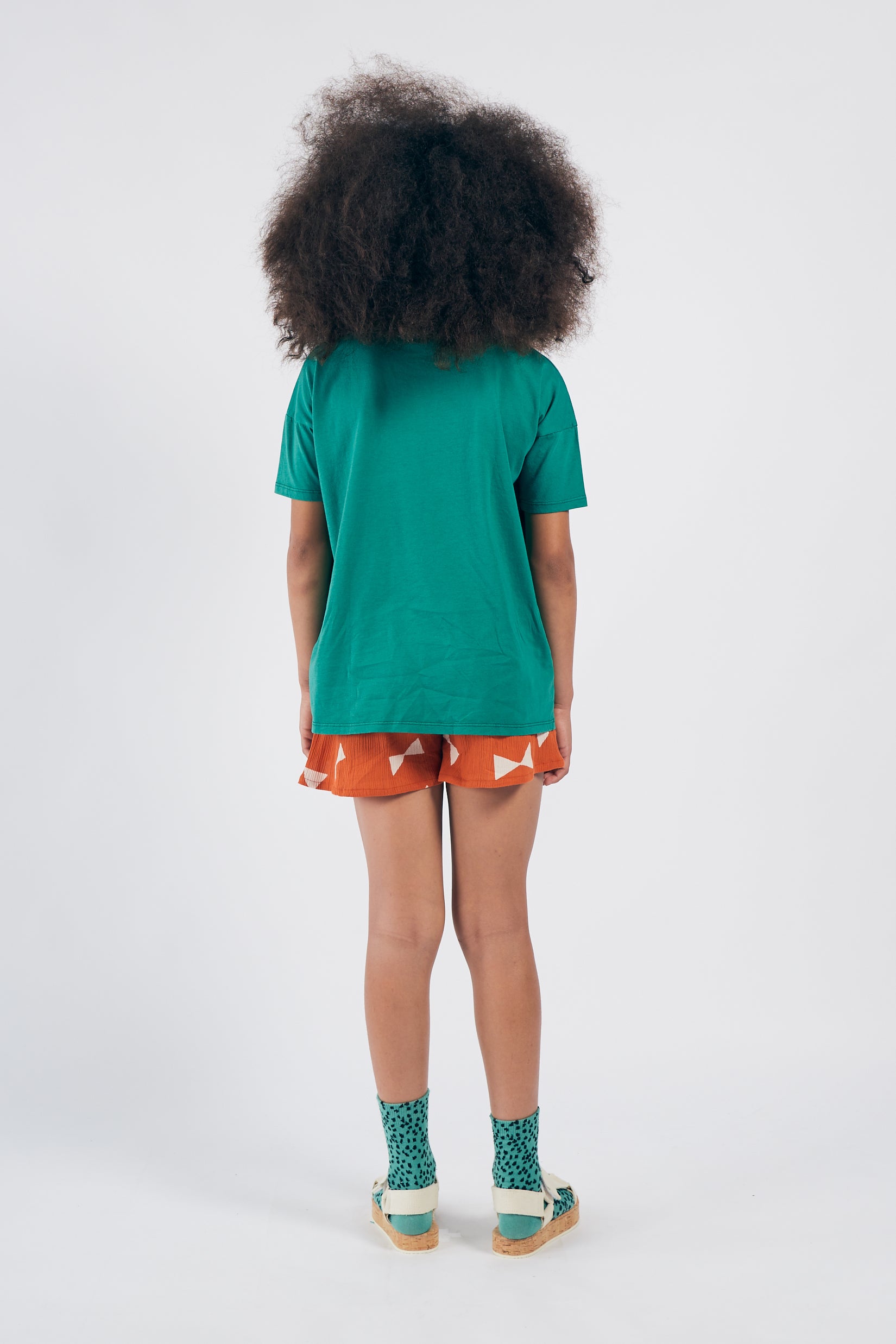 Boys Green Flying Birds Cotton T-shirt