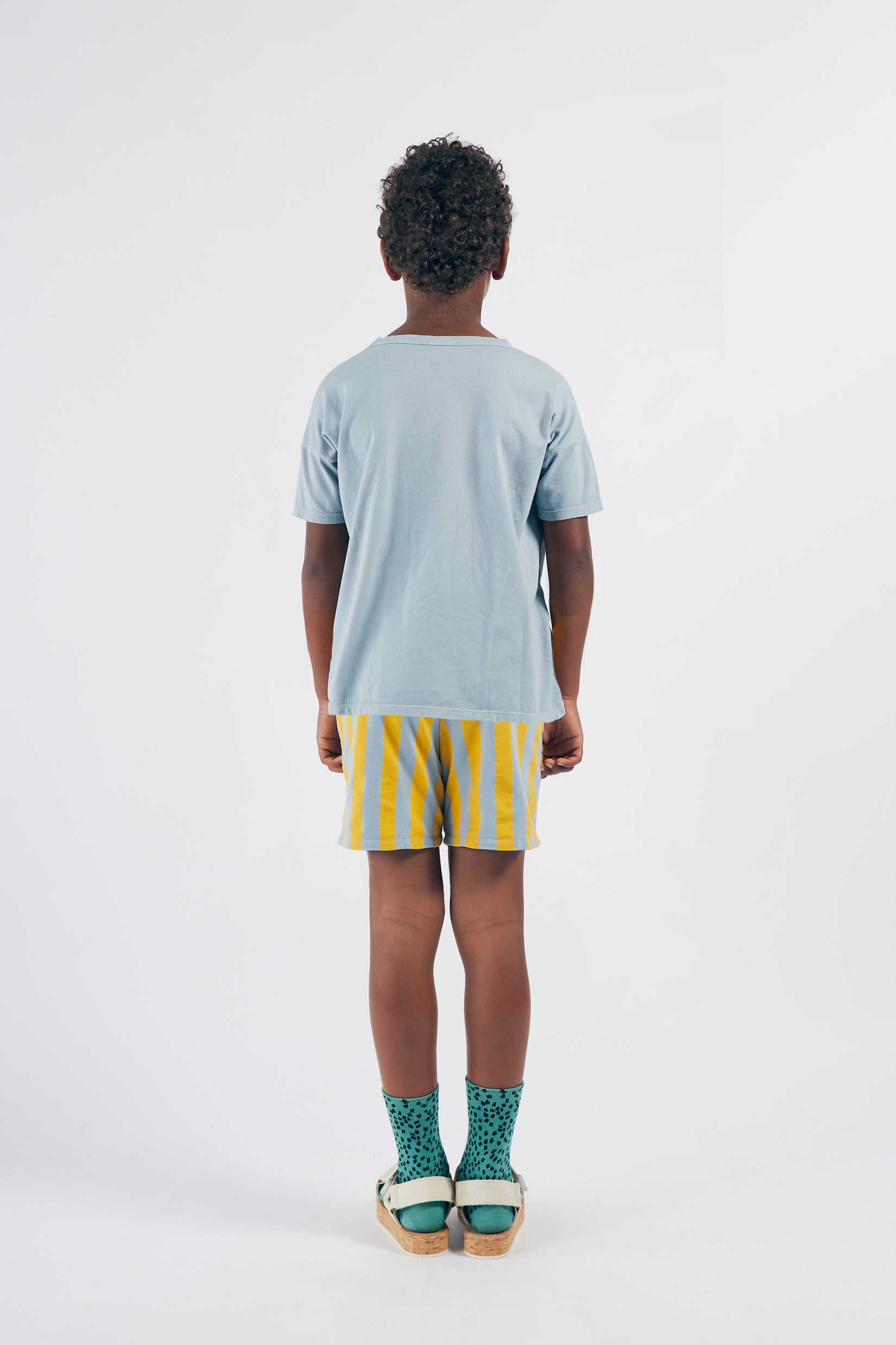 Boys Blue Leopard Cotton T-shirt