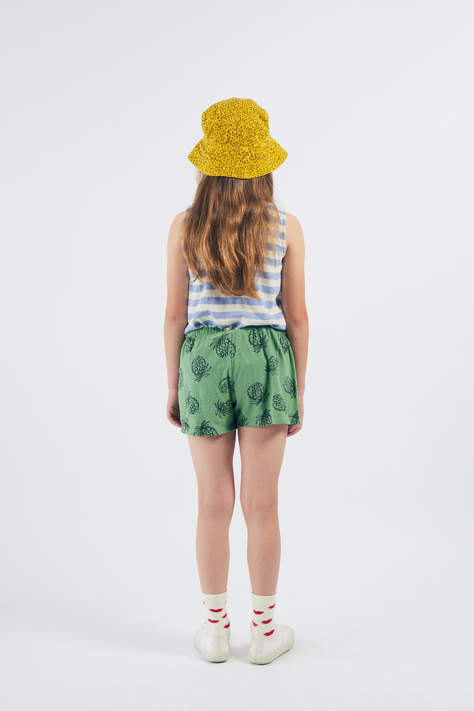 Boys Green Pineapple Cotton Shorts