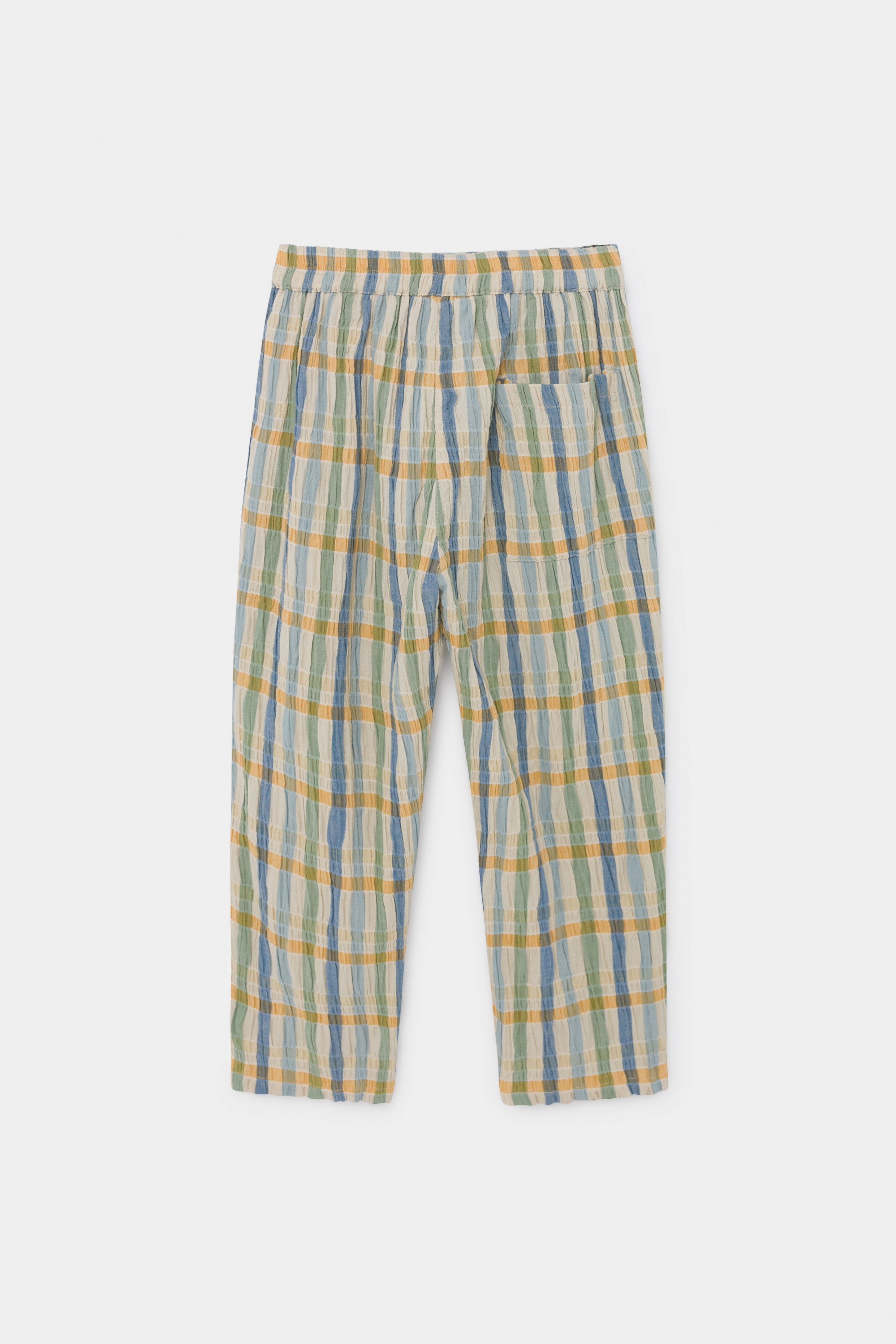 Boys Multicolor Check Baggy Trousers