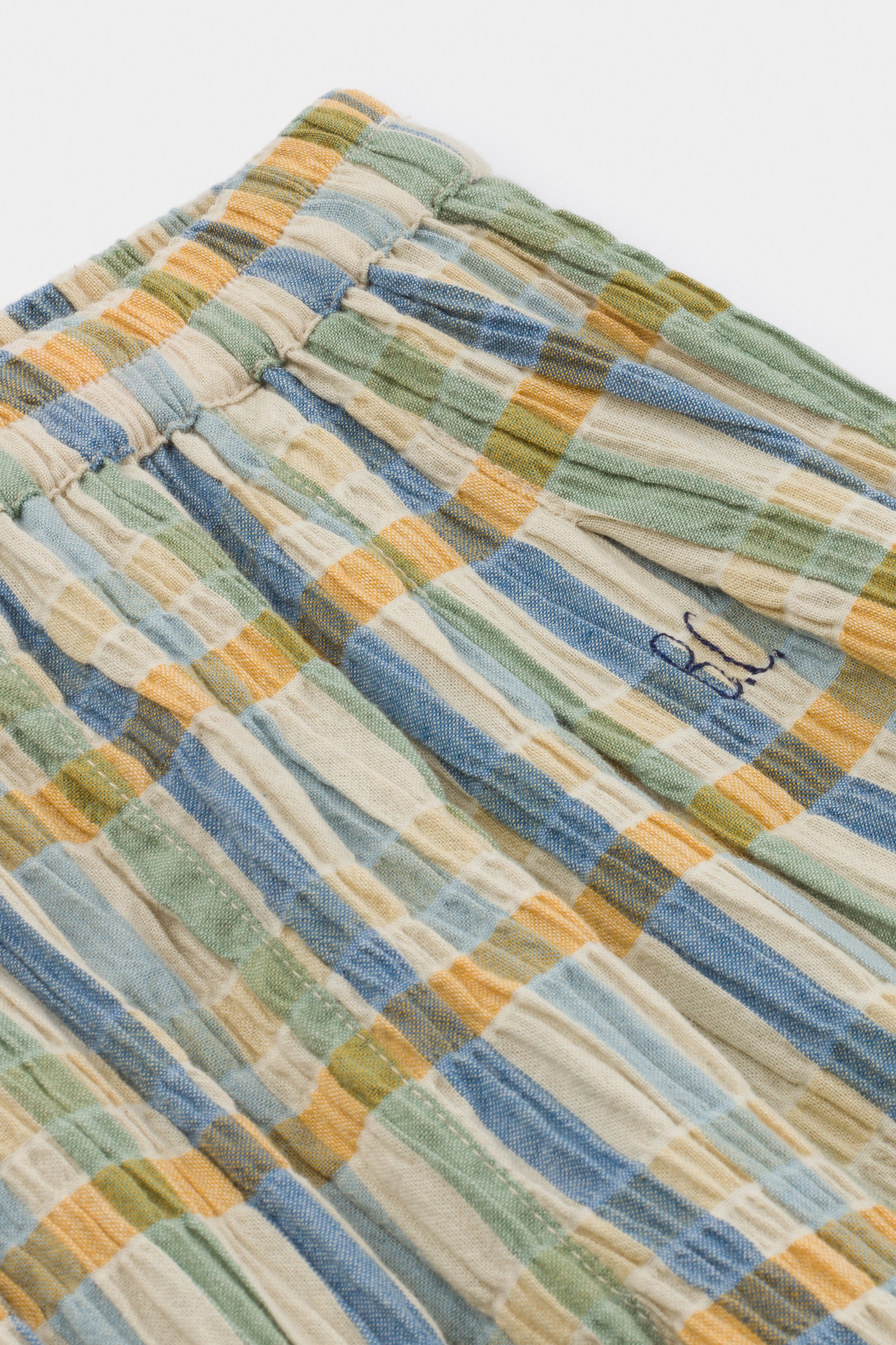 Boys Multicolor Check Baggy Trousers