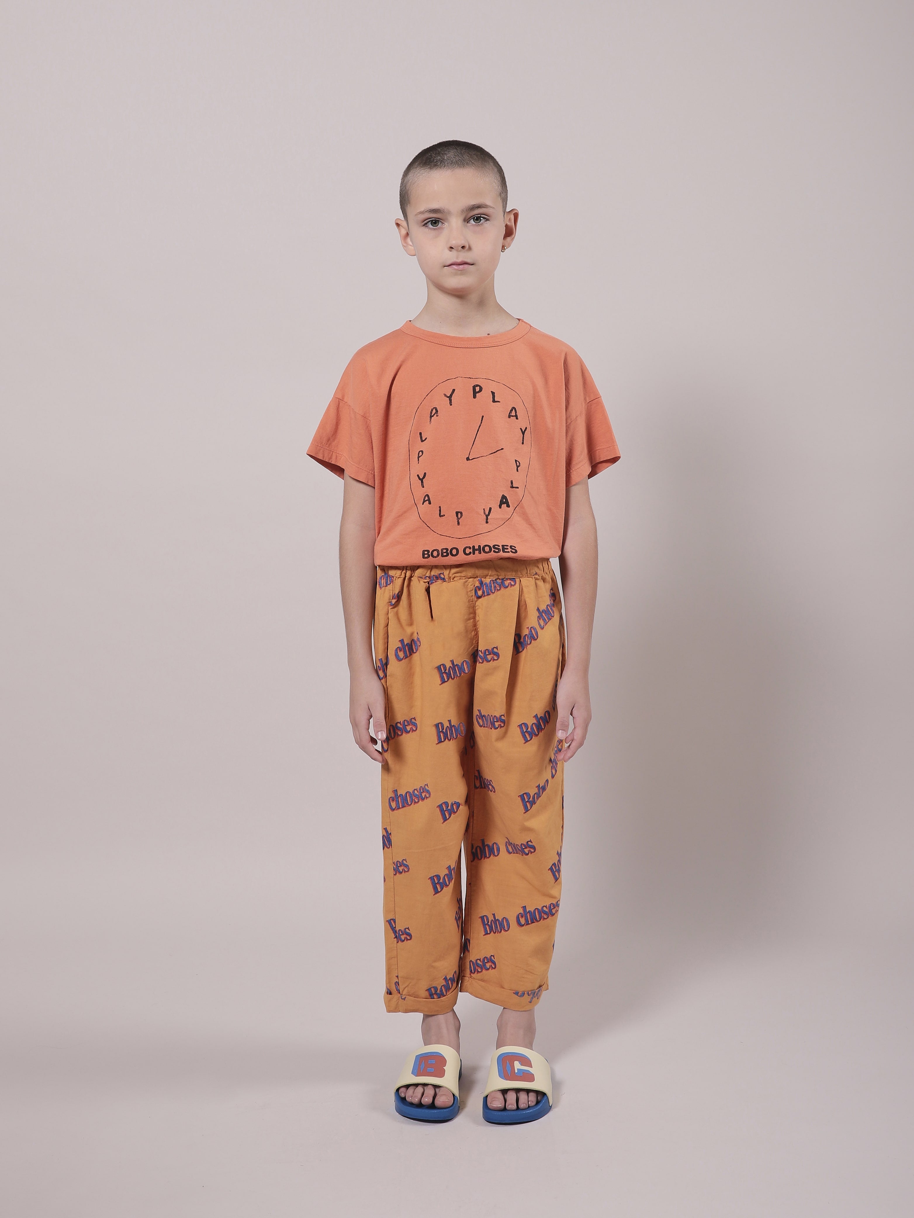 T-shirt en coton orange pour filles