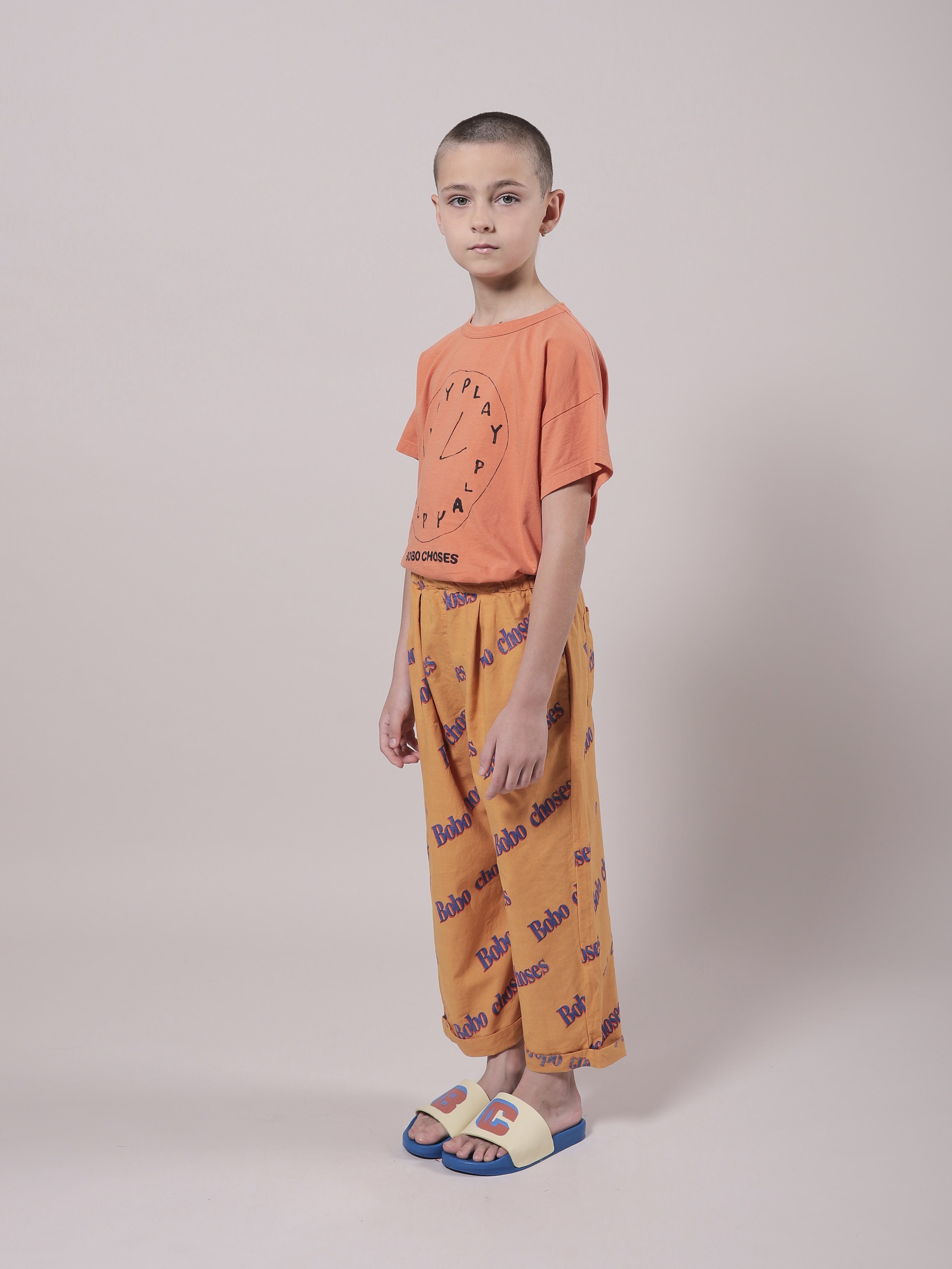 T-shirt en coton orange pour filles