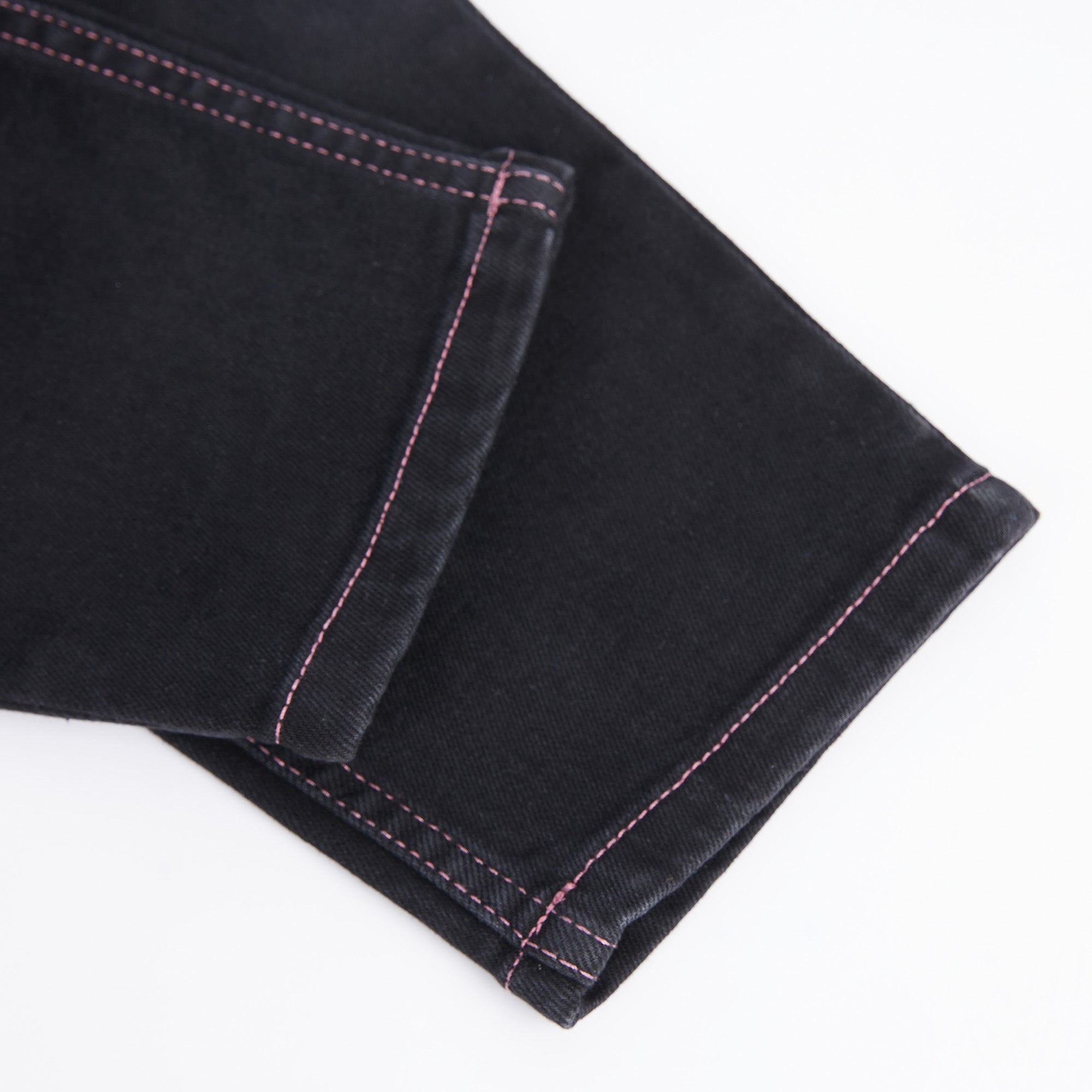 Girls Black Denim Trousers