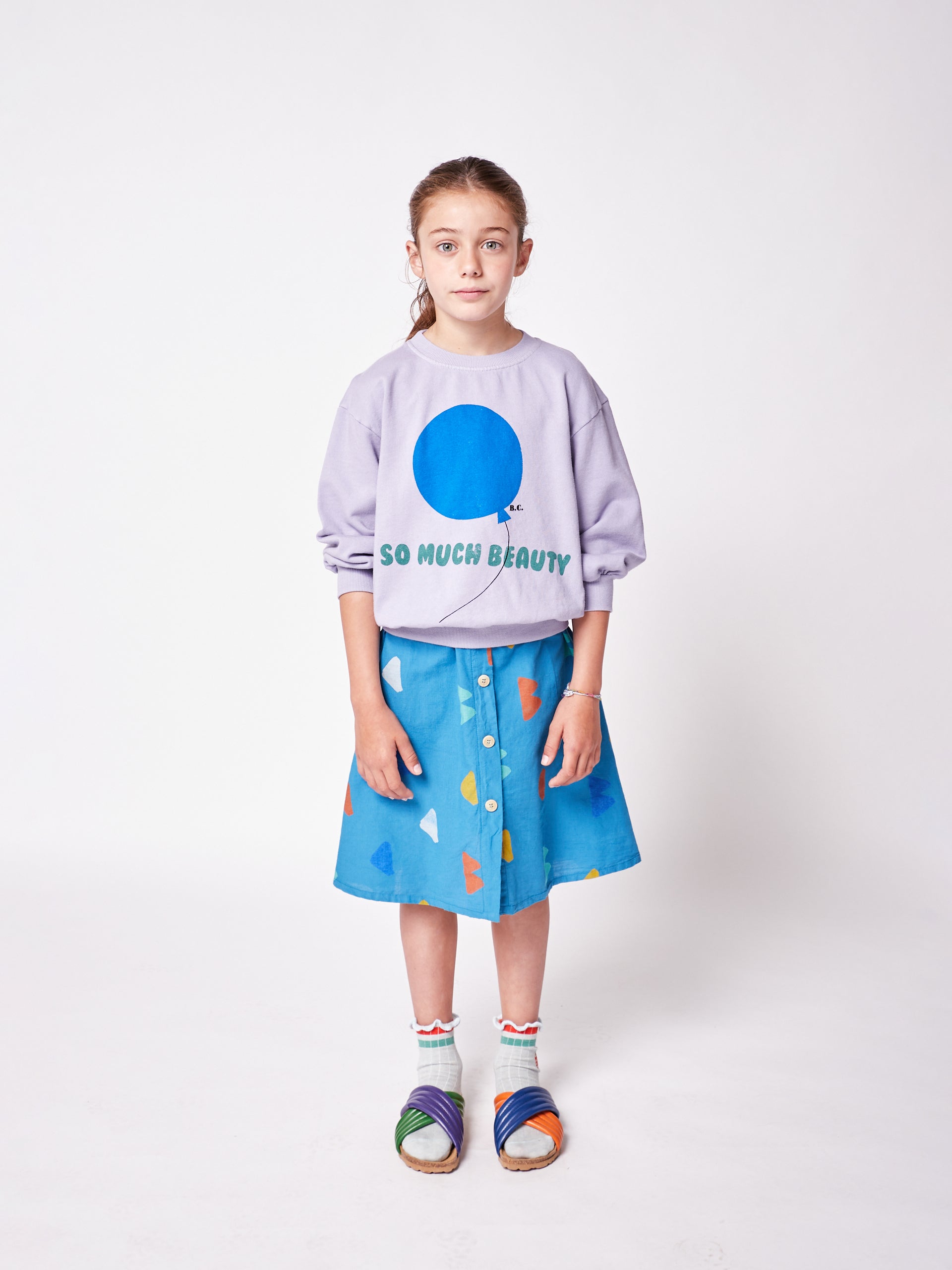 Boys & Girls Lavender Balloon Cotton Sweatshirt