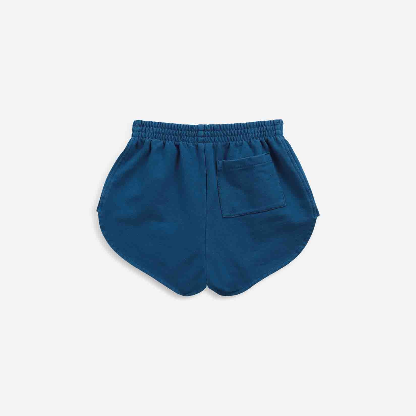 Boys & Girls Dark Blue Logo Cotton Shorts